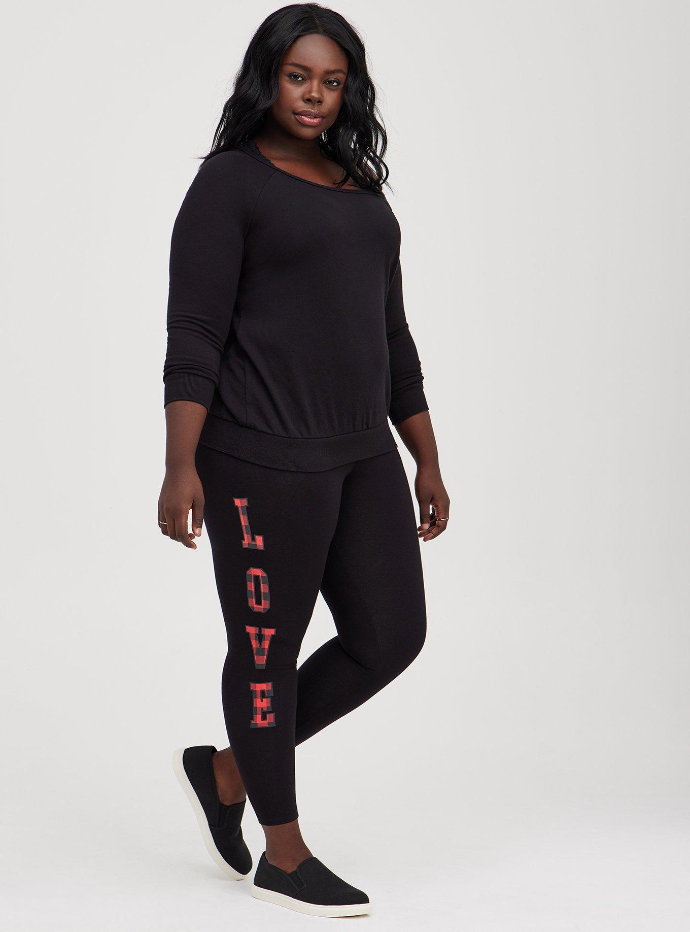 Premium Legging - Love Black, BLACK, alternate