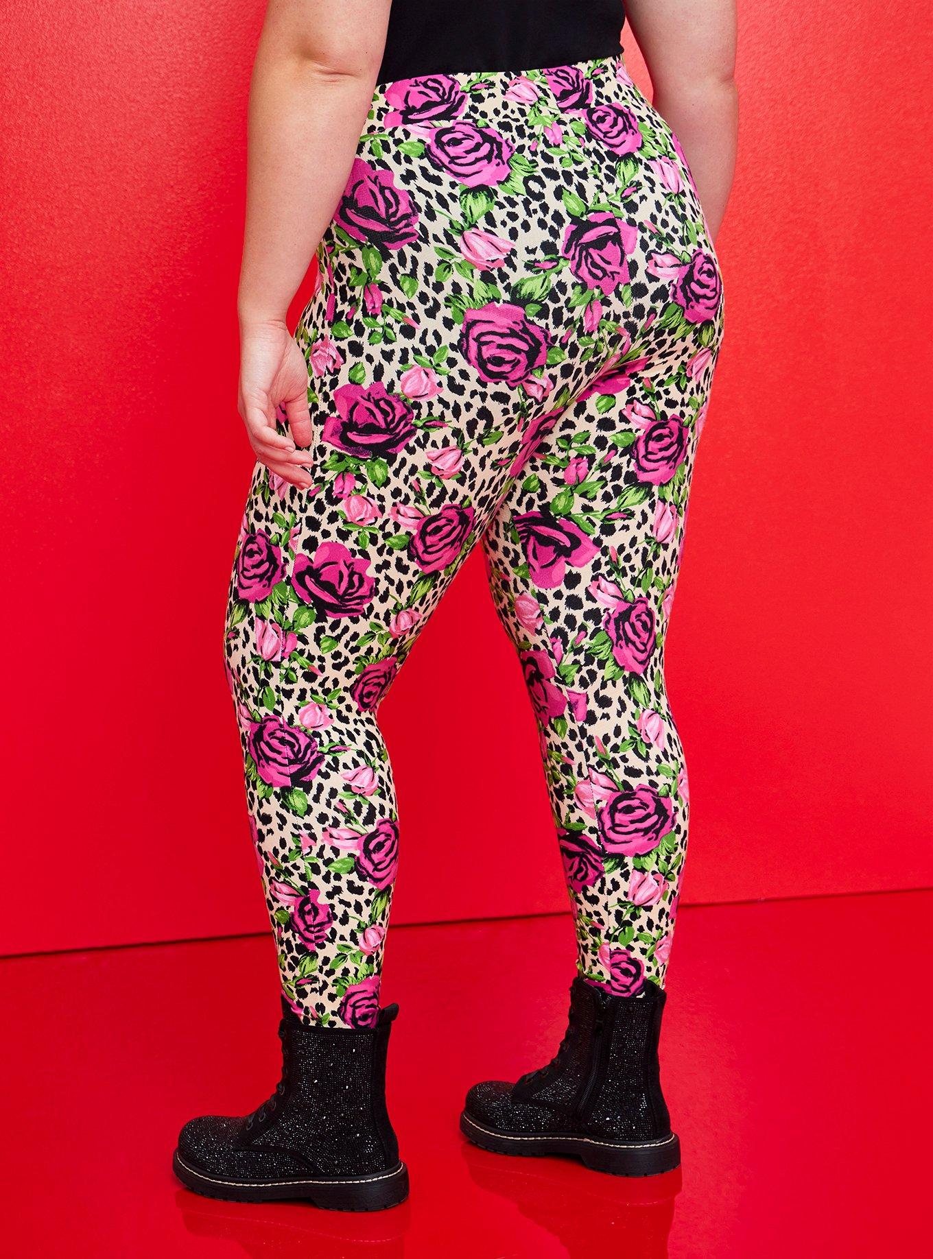 Vibrant Leopard Print Yoga Leggings