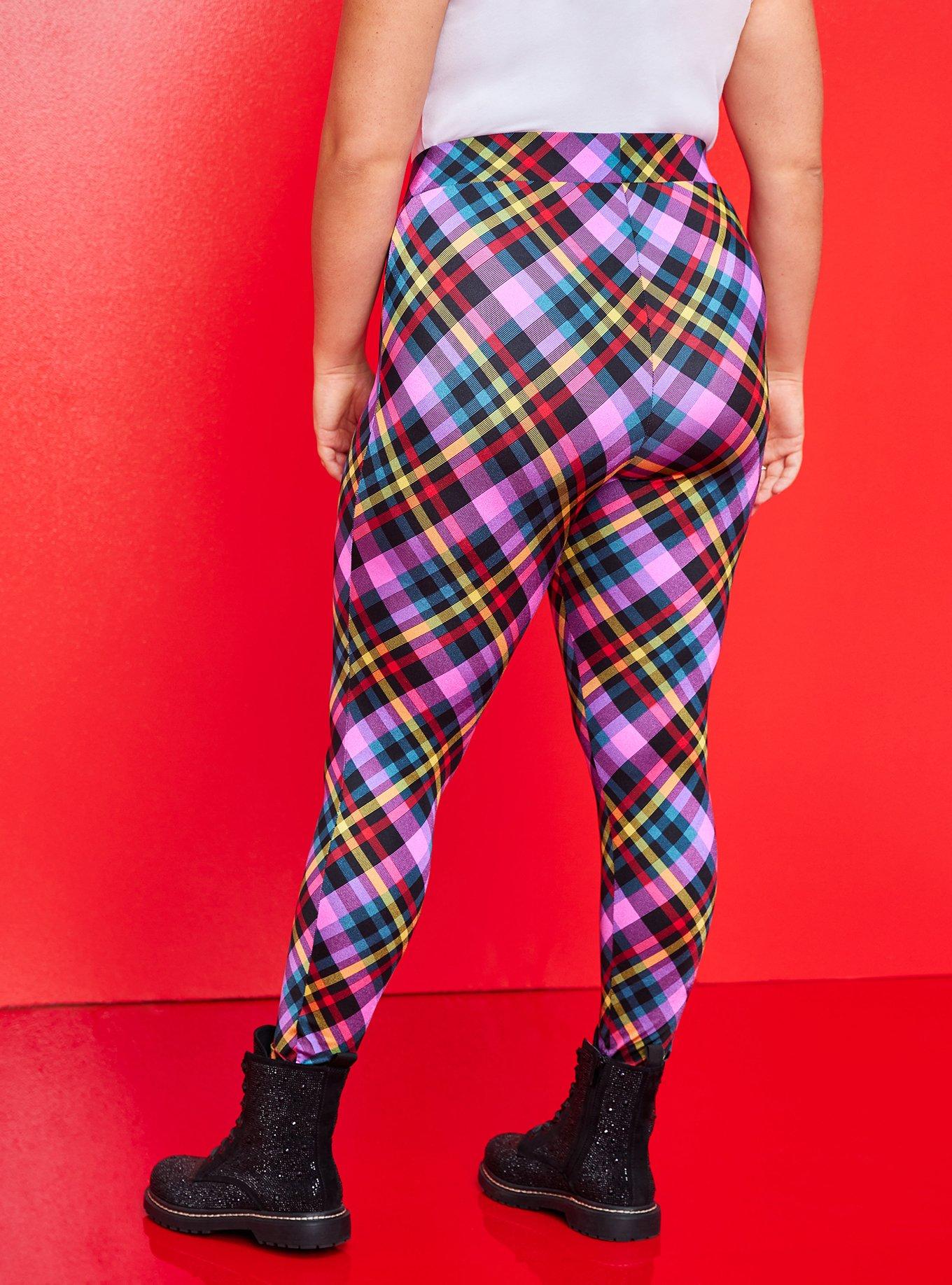 Plus Size Betsey Johnson Liquid Legging Plaid Rainbow Torrid