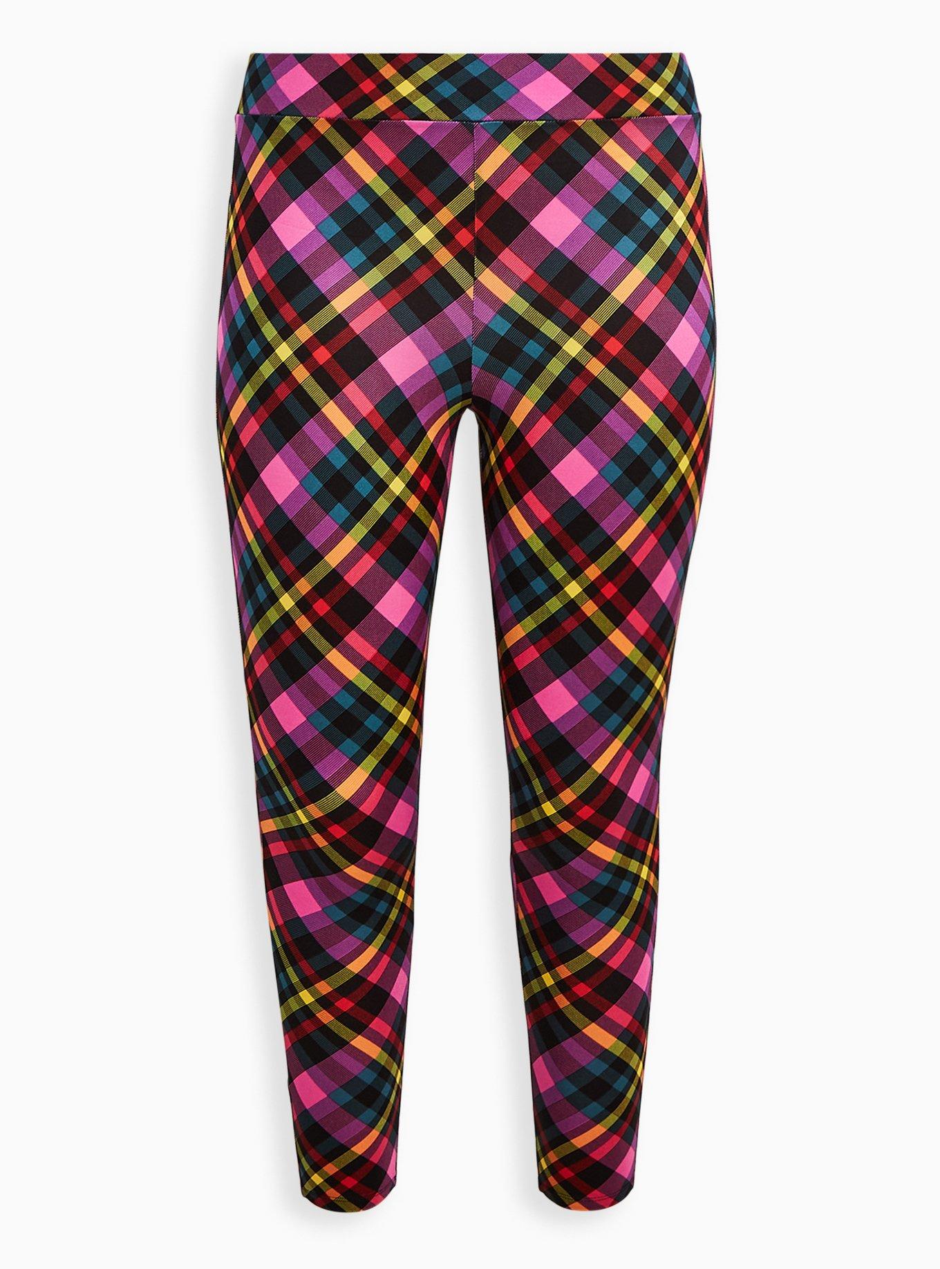 Green Plaid Leggings, Tartan Leggings, Womens Leggings, Plus Size