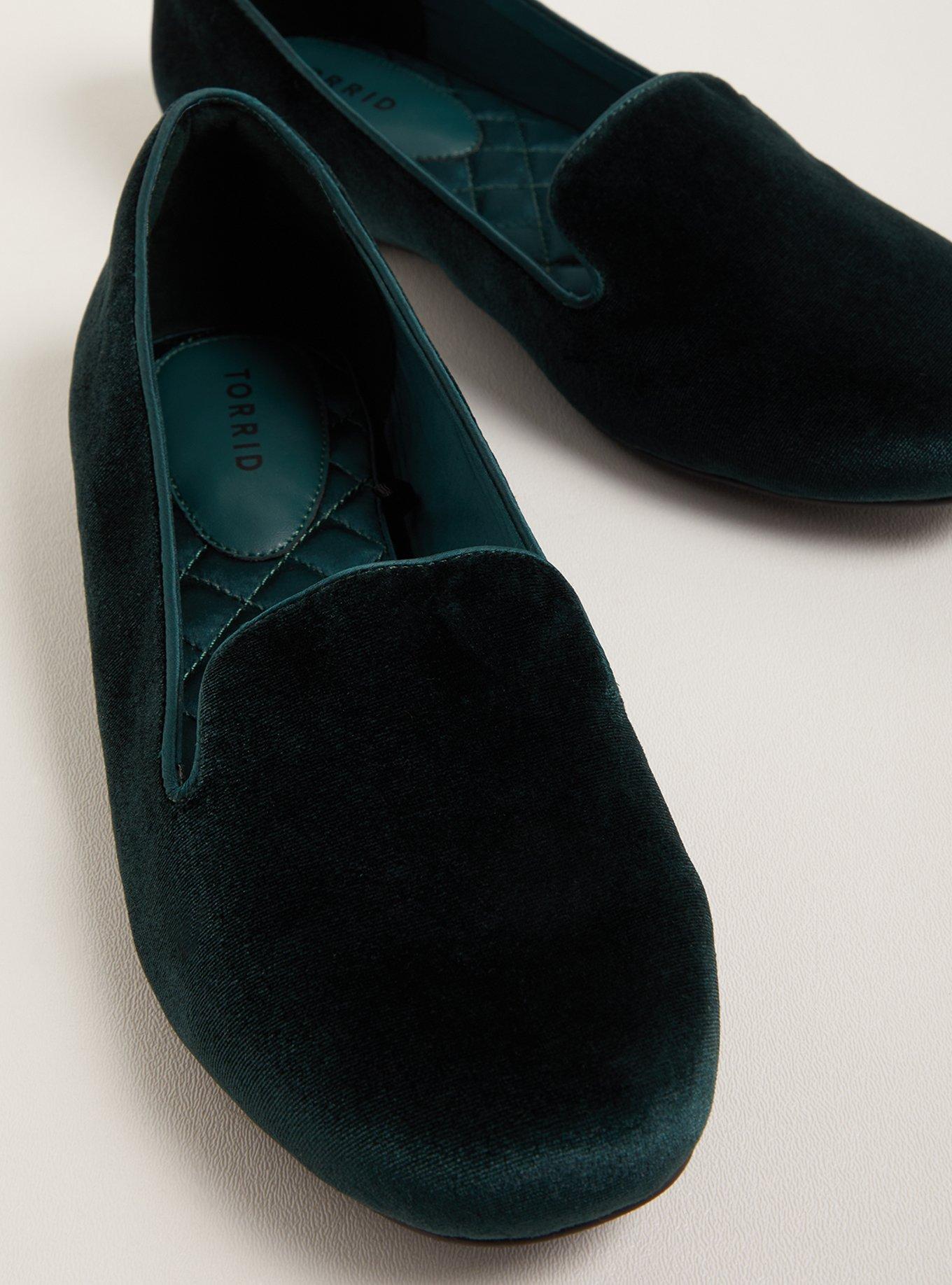 Plus Size Loafer Green Velvet WW Torrid
