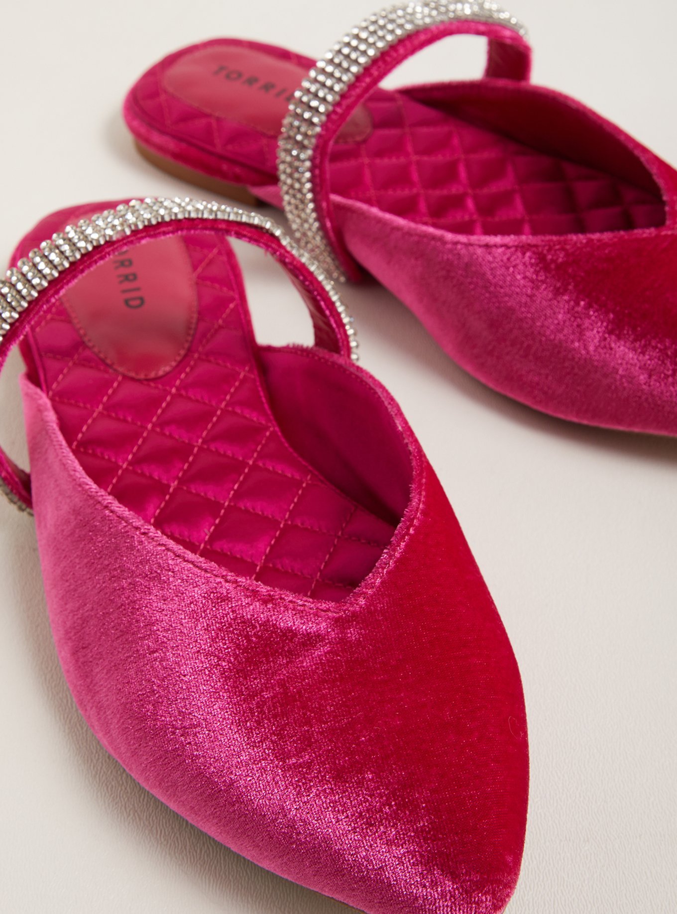 Plus Size - Rhinestone Pointed Toe Flat (WW) - Torrid