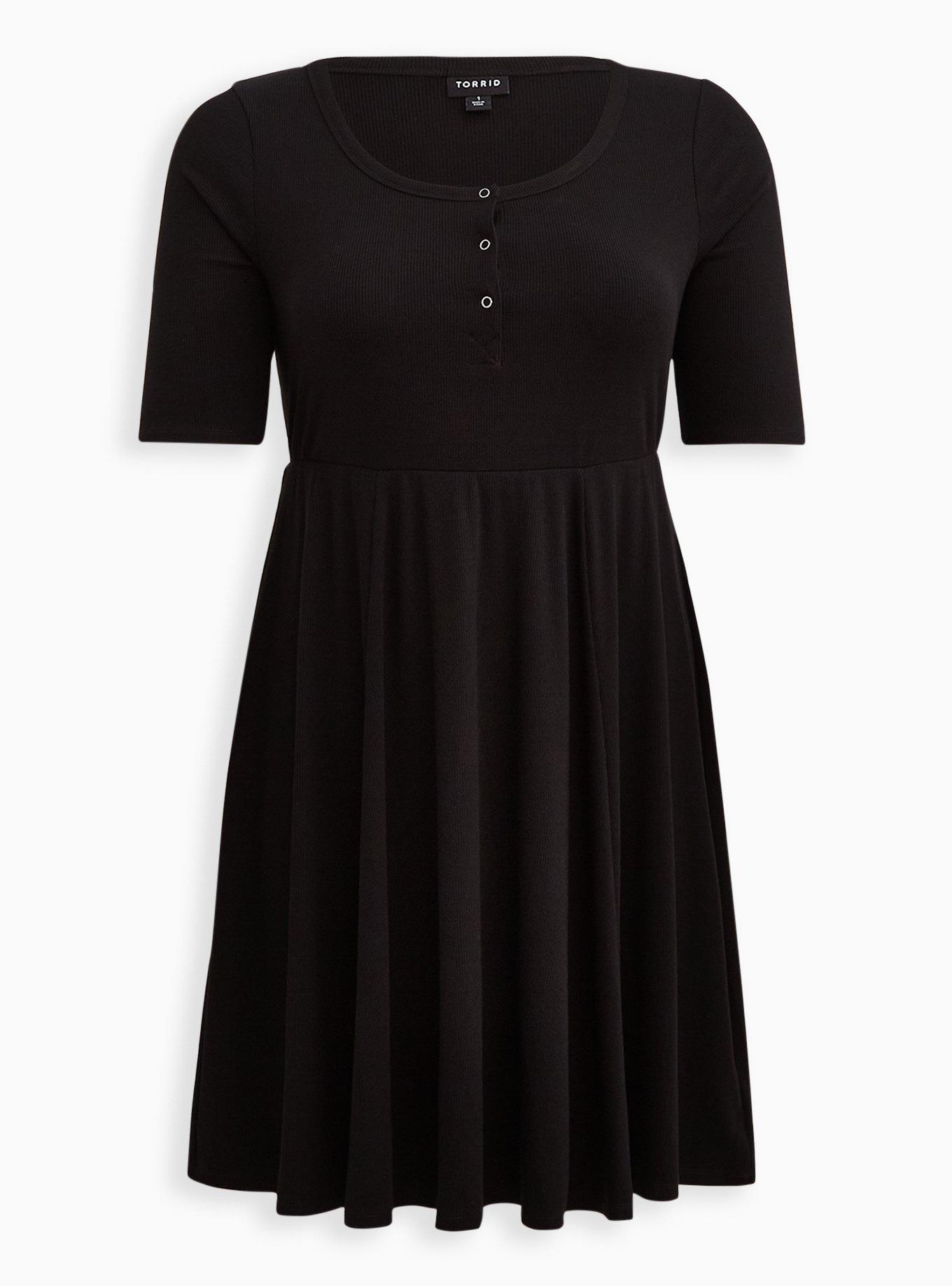 bergdorf goodman black dress Rib-Knit Cut-Out Mini Dress (COMPL85600-BLACK)