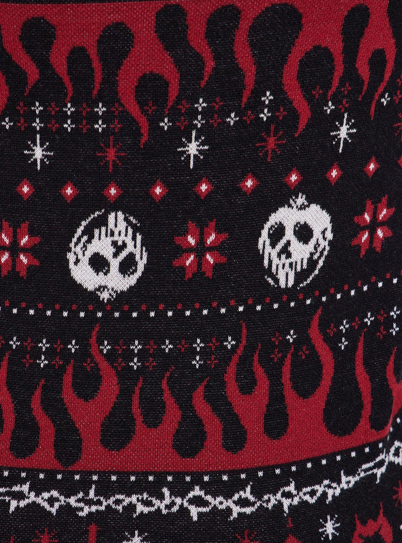 Disney Villains Pullover Sweater - Cotton Knit Poison Apple Fair Isle Print, MULTI, alternate