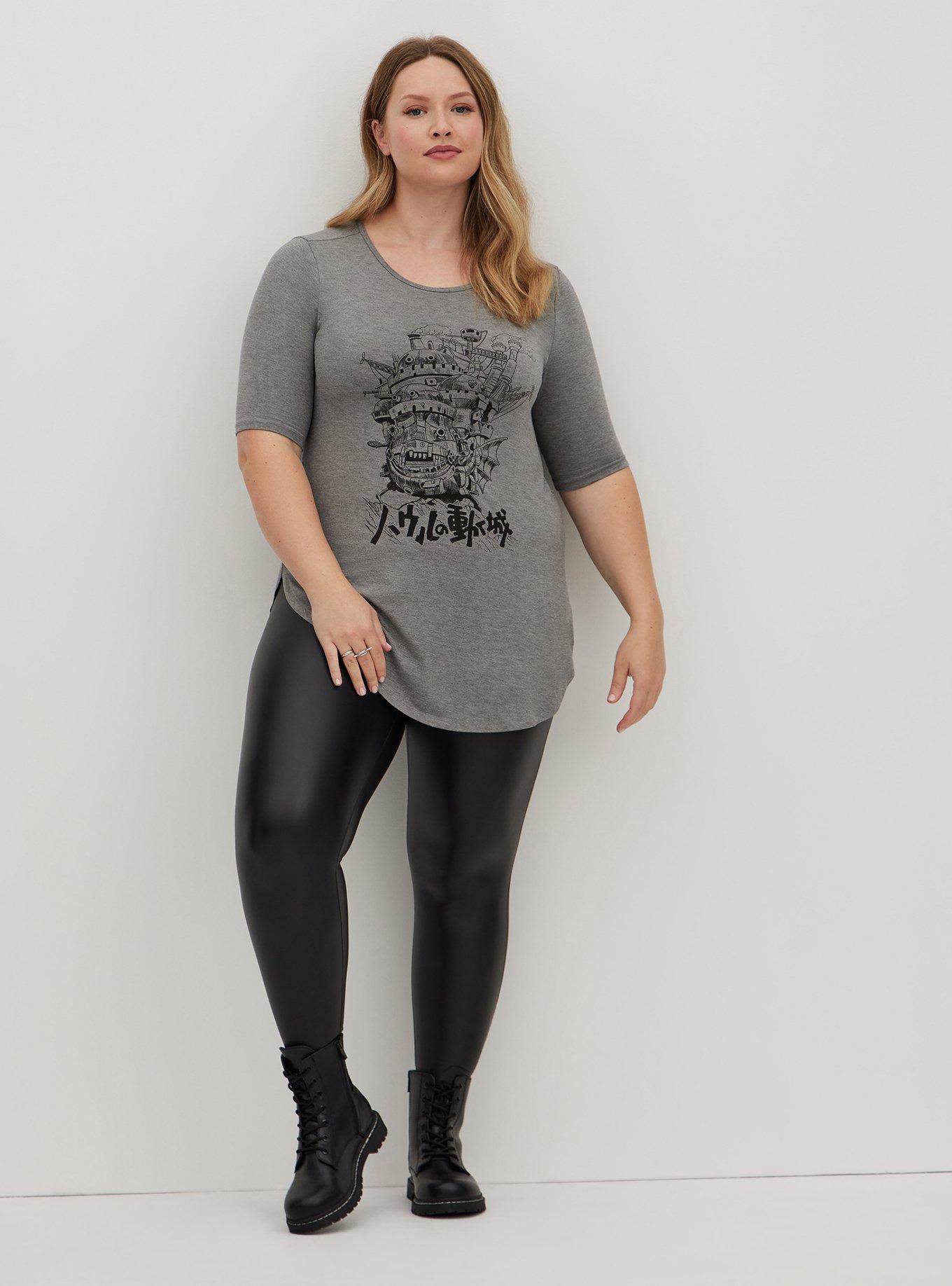 Plus Size Favorite Tunic - Super Soft Her Universe Studio Ghibli Howl's Moving Castle Grey, LIGHT HEATHER GREY, alternate