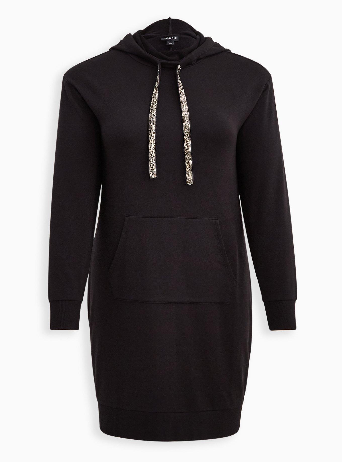 Plus Size - Mini Ultra Soft Fleece Hoodie Dress - Torrid