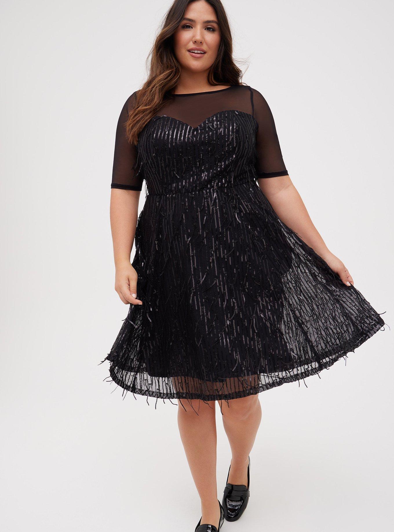 Torrid black sequin dress sale