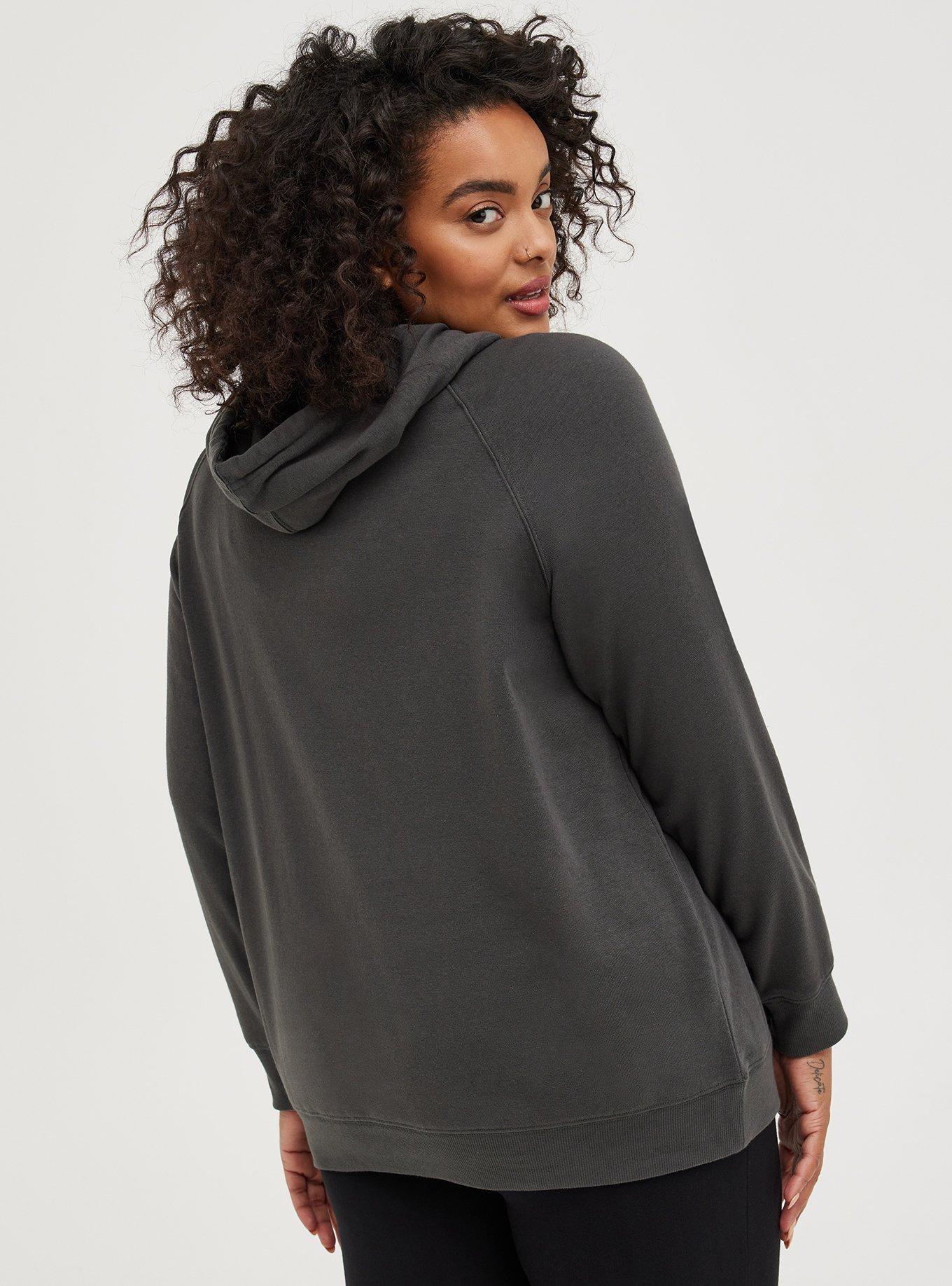 Plus Size - Pullover Hoodie - Cozy Fleece Resting Grinch Face - Torrid