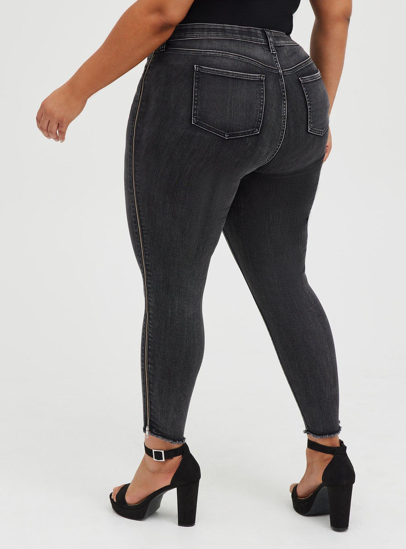 Plus Size Sky-High Skinny Jean Super Soft Black Acid Wash Torrid