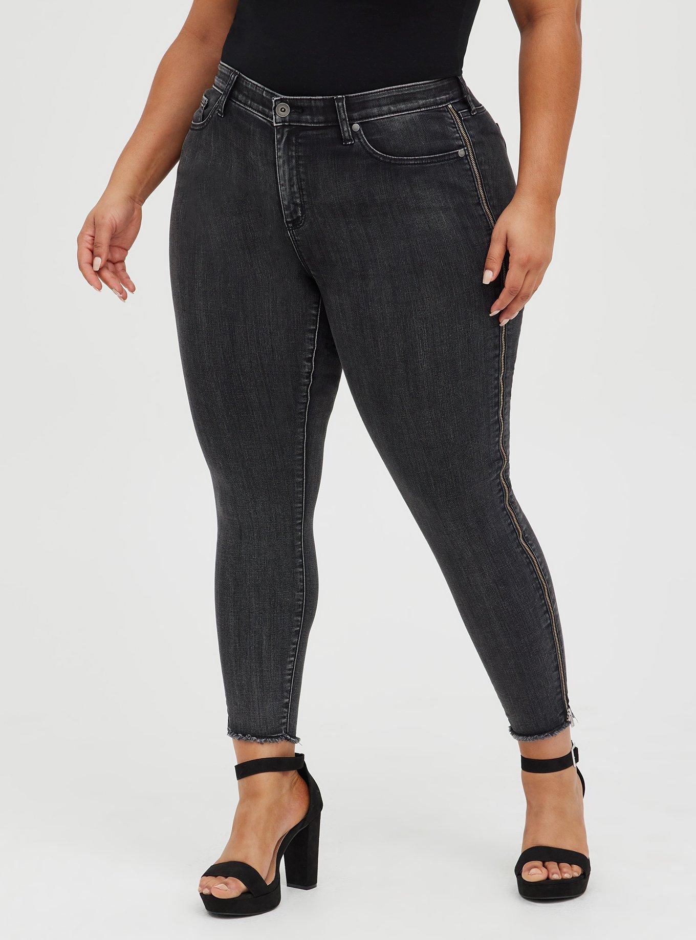 Sky-High Skinny Jean - Super Soft Black Acid Wash, , hi-res