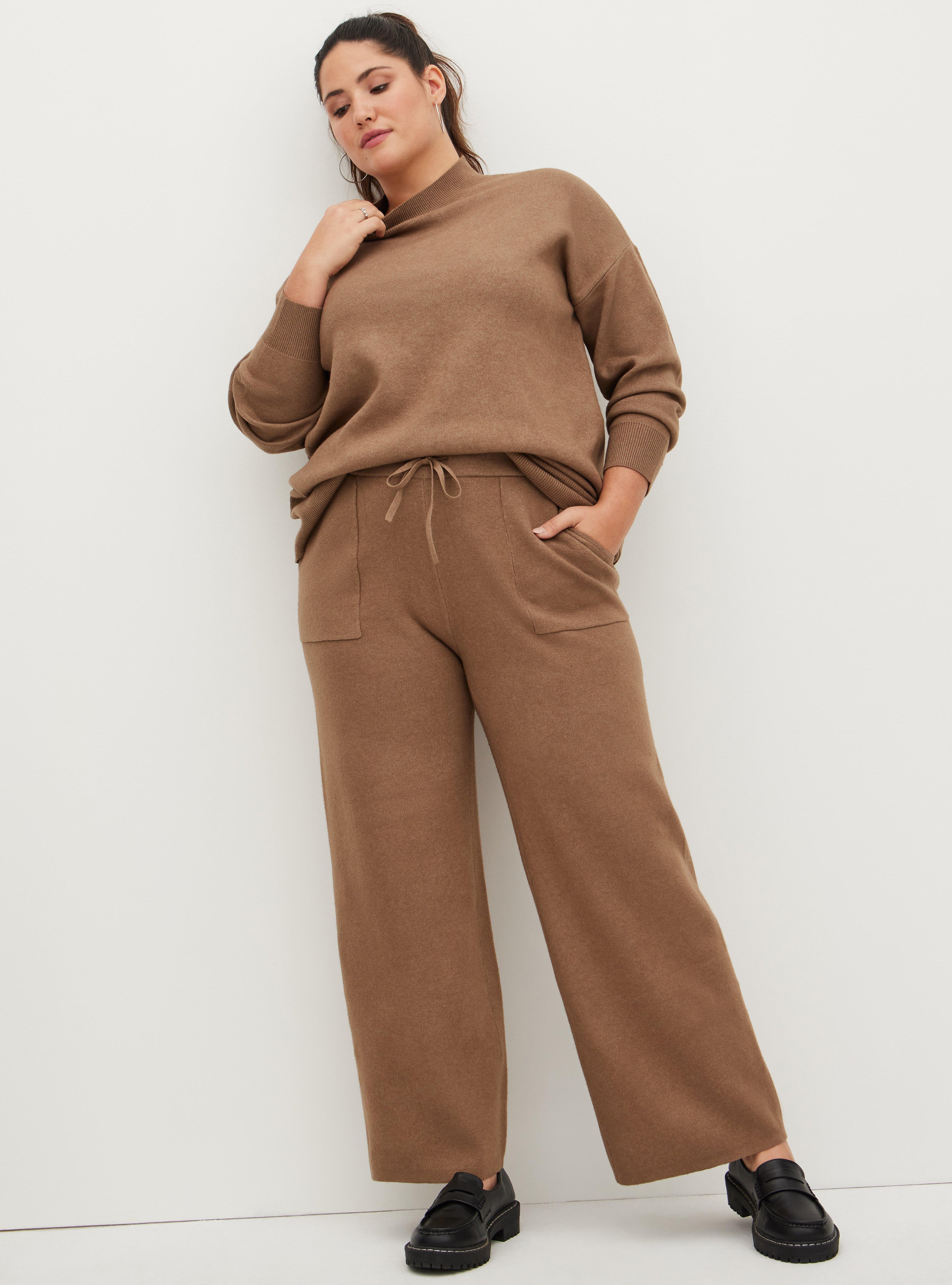 Everyday Plush Pullover Mock Neck Tunic Sweater, BEIGE, alternate