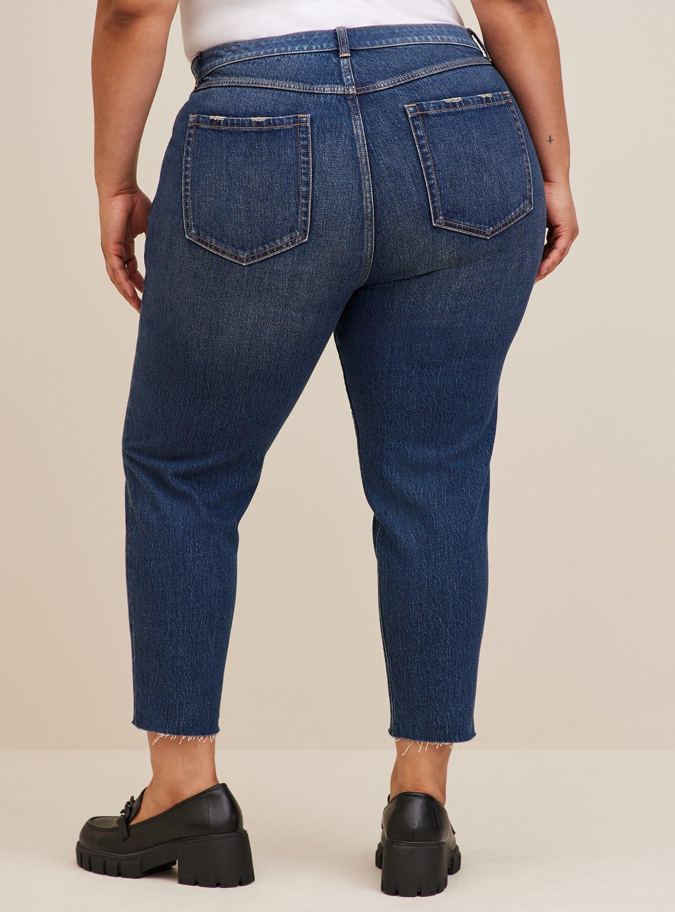 Mom Jean Straight Premium Classic Denim High-Rise Jean