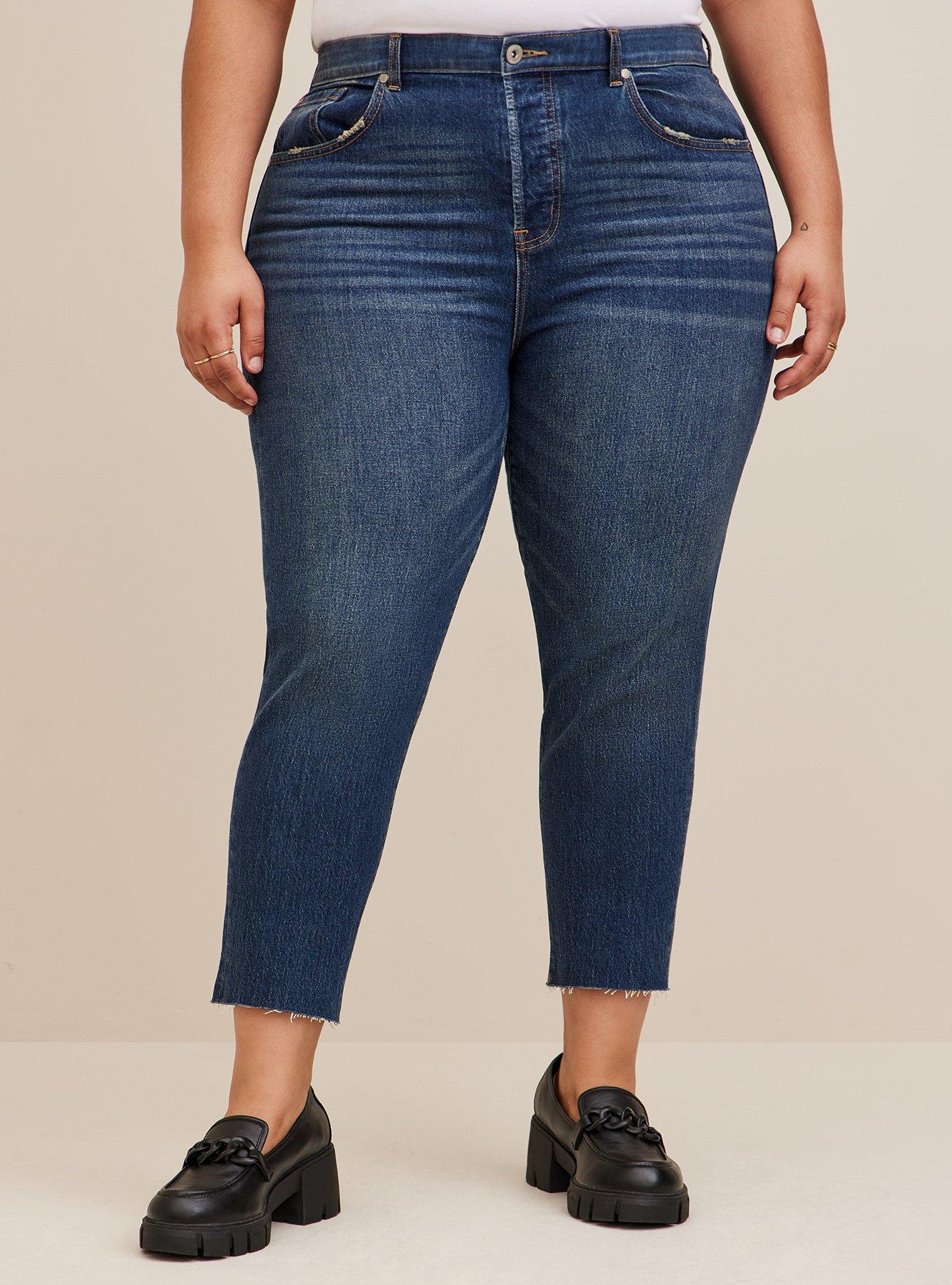 Mom Jean Straight Premium Classic Denim High-Rise Jean