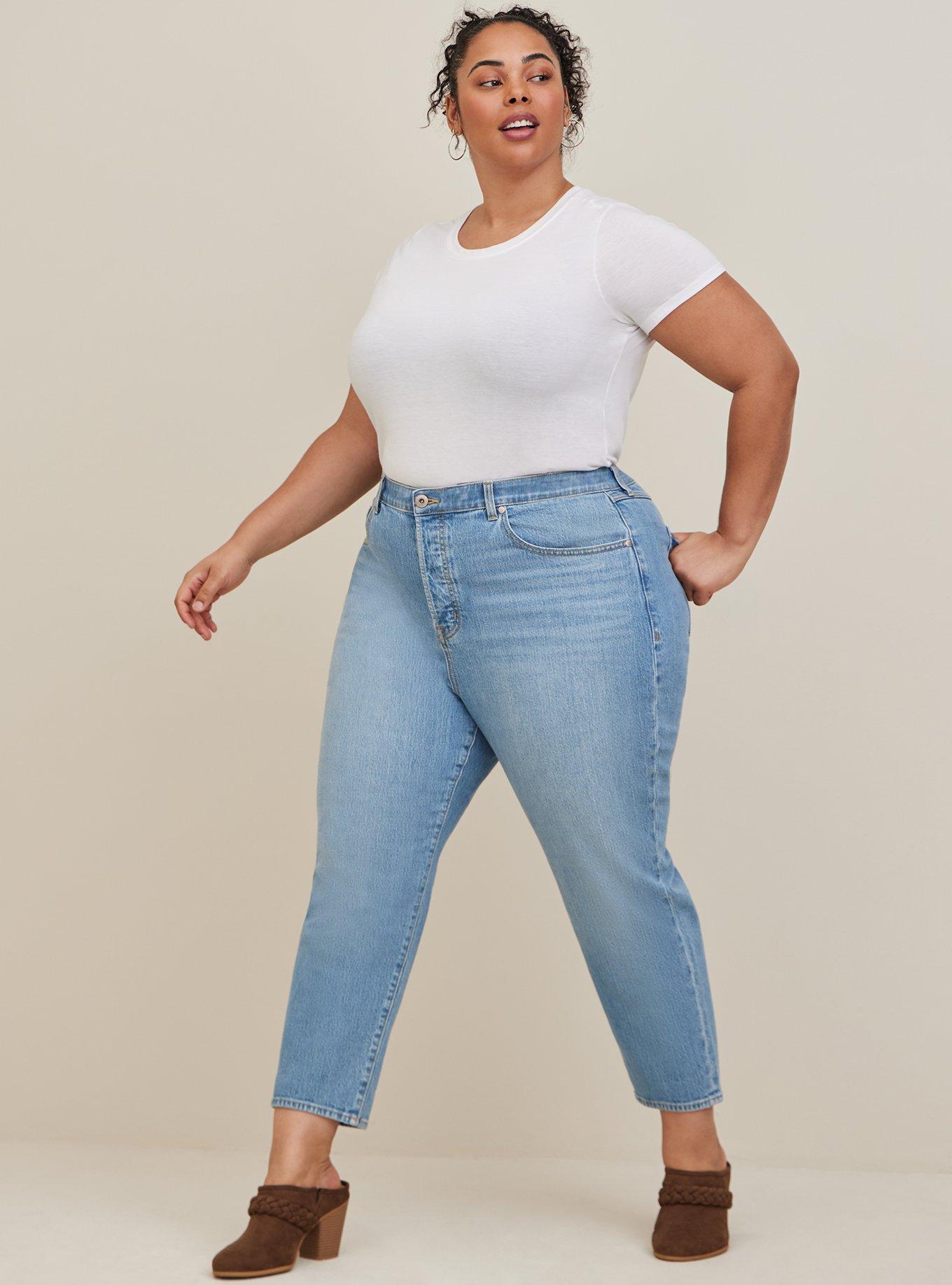 Plus Size - Mom Jean Straight Premium Classic Denim High-Rise Jean - Torrid