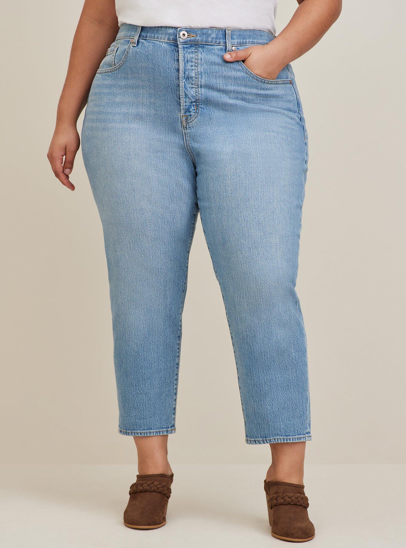 Alter Ego High Waisted Distressed Jeans - Dark Denim - Jeans