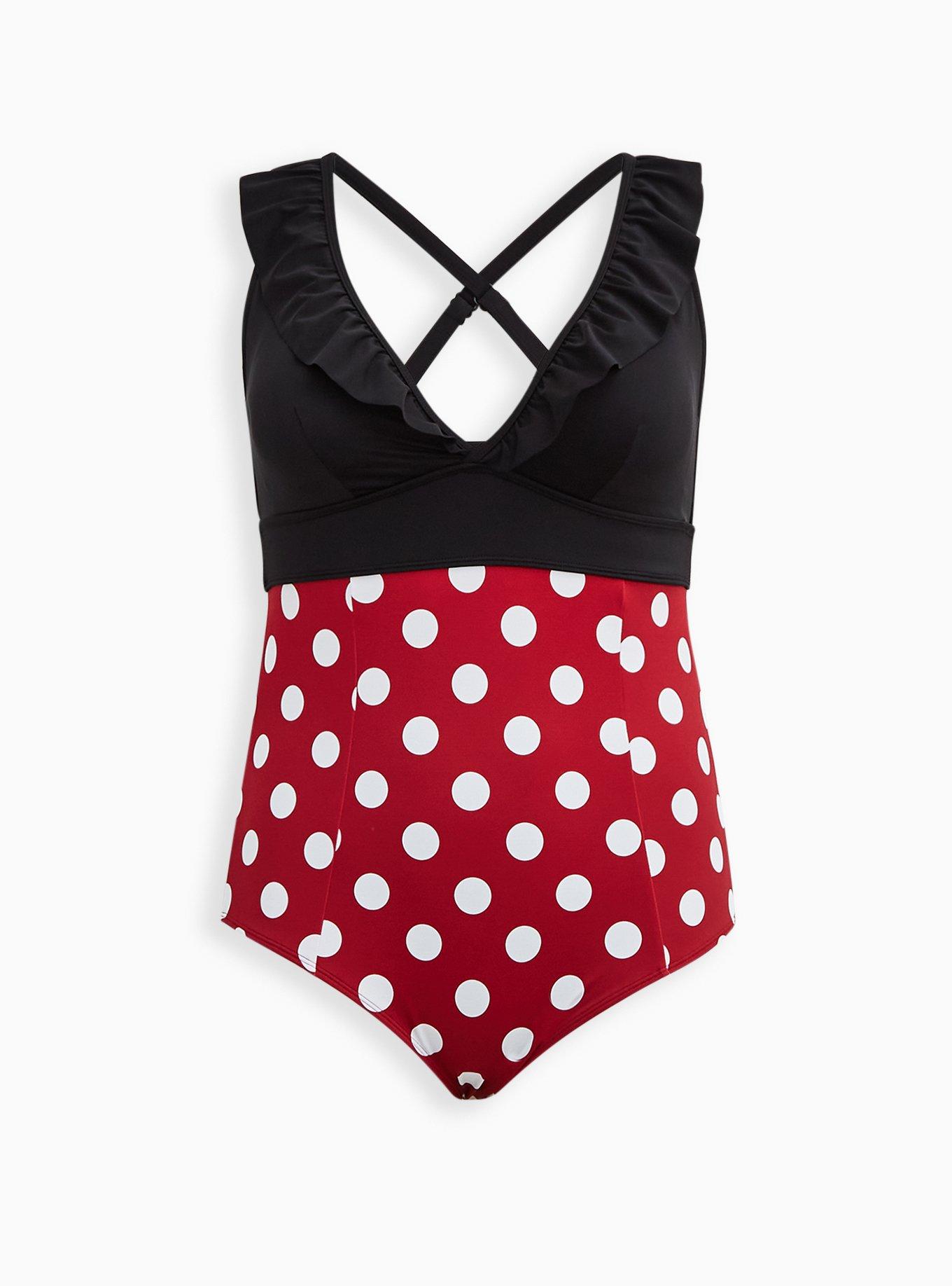 Plus Size - Disney Minnie Mouse Black Bow Kimono Swim Cover-Up - Torrid
