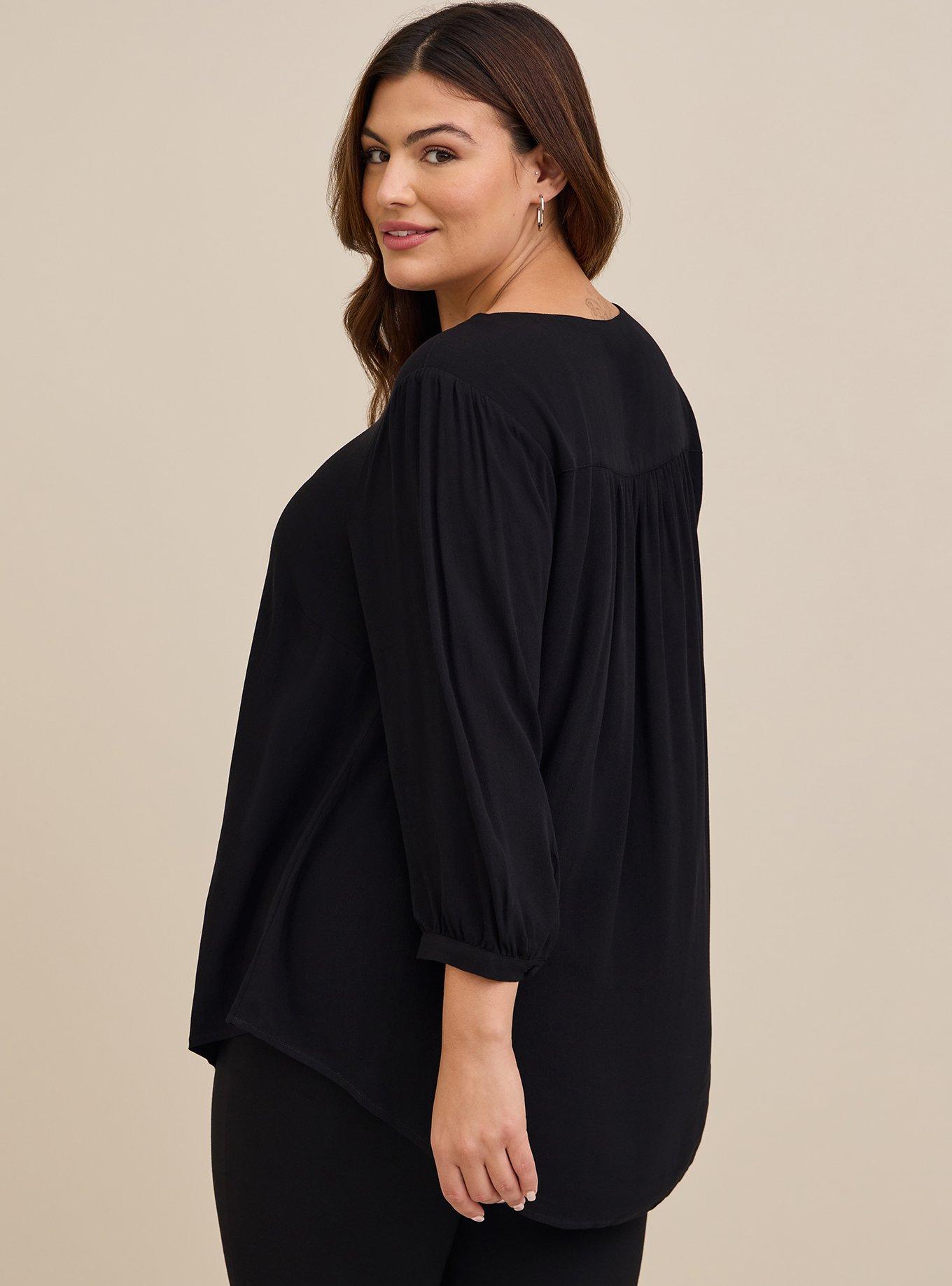 Plus Size - Crepe Chain Detail Blouse - Torrid