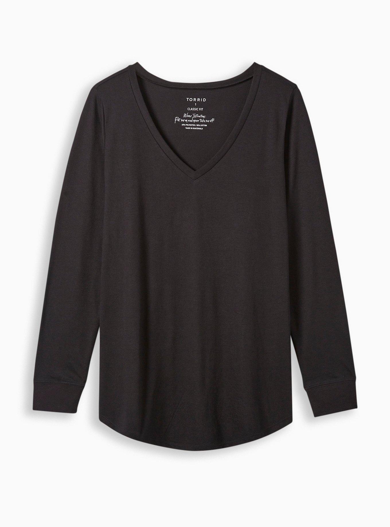 Girlfriend V-Neck Long Sleeve Tee