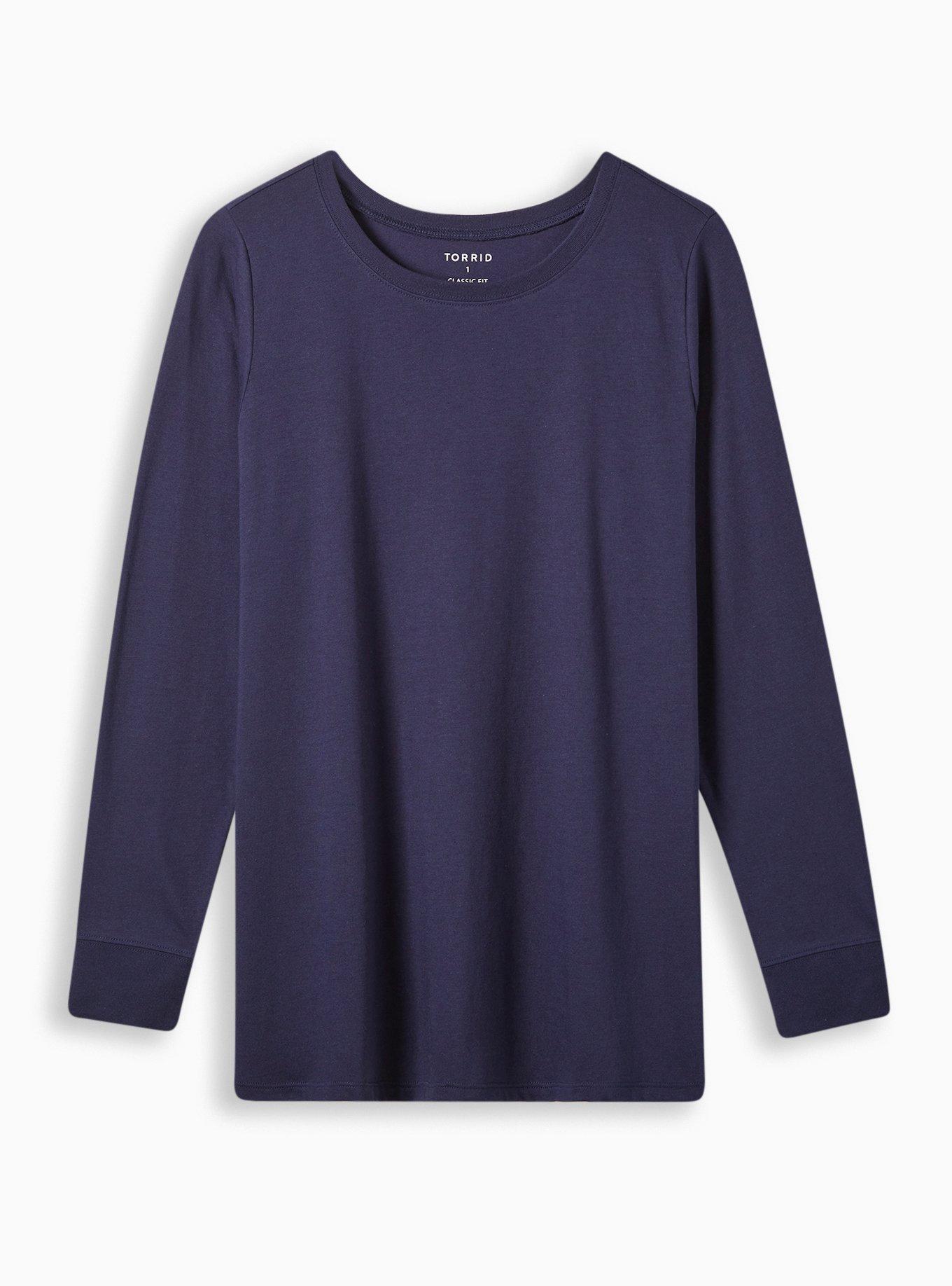 Plus Size - Everyday Signature Jersey Crew Neck Long Sleeve Tee - Torrid