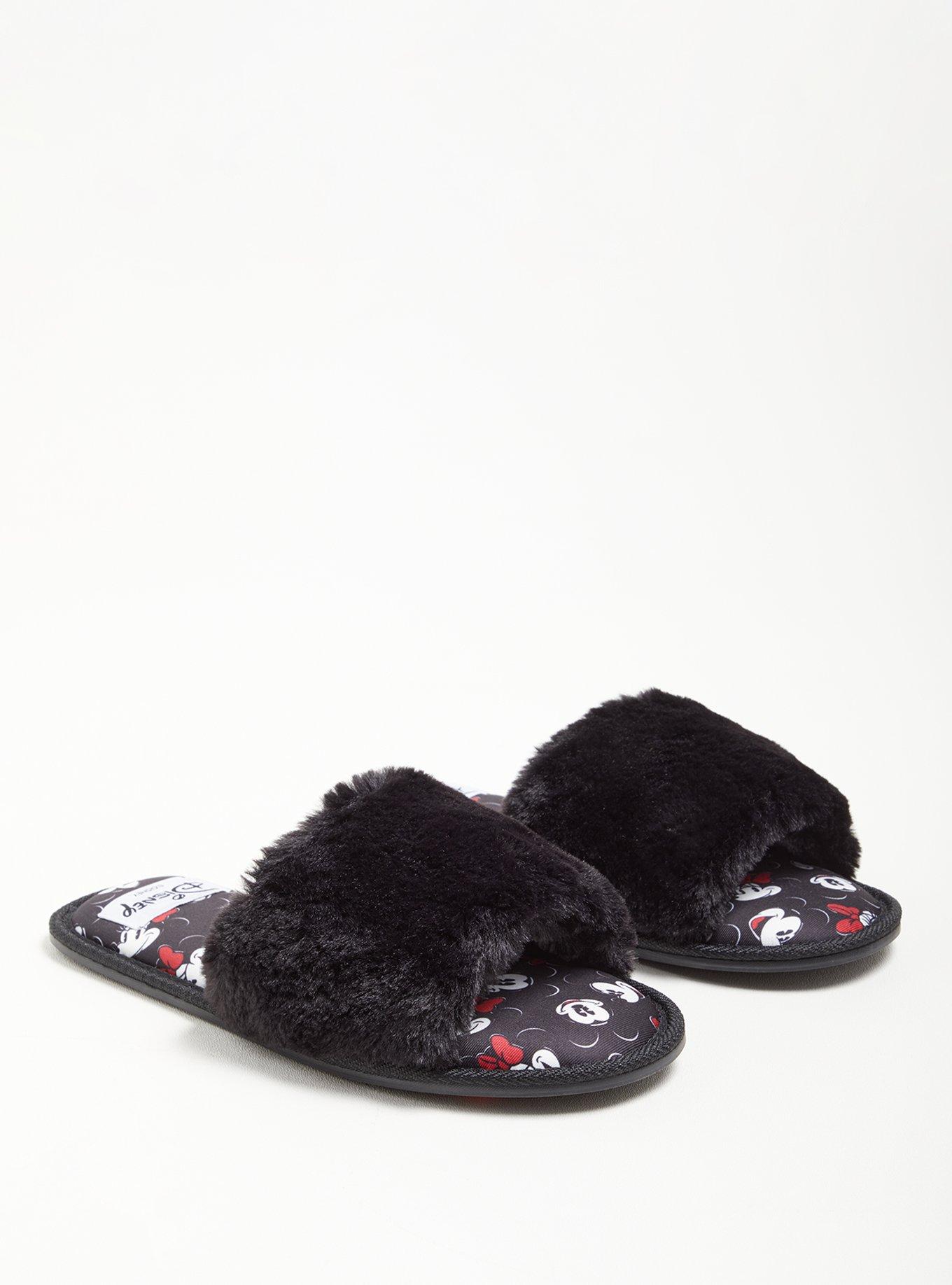 Slipper - Faux Fur Disney Mickey & Minnie Mouse (WW), MULTI, hi-res