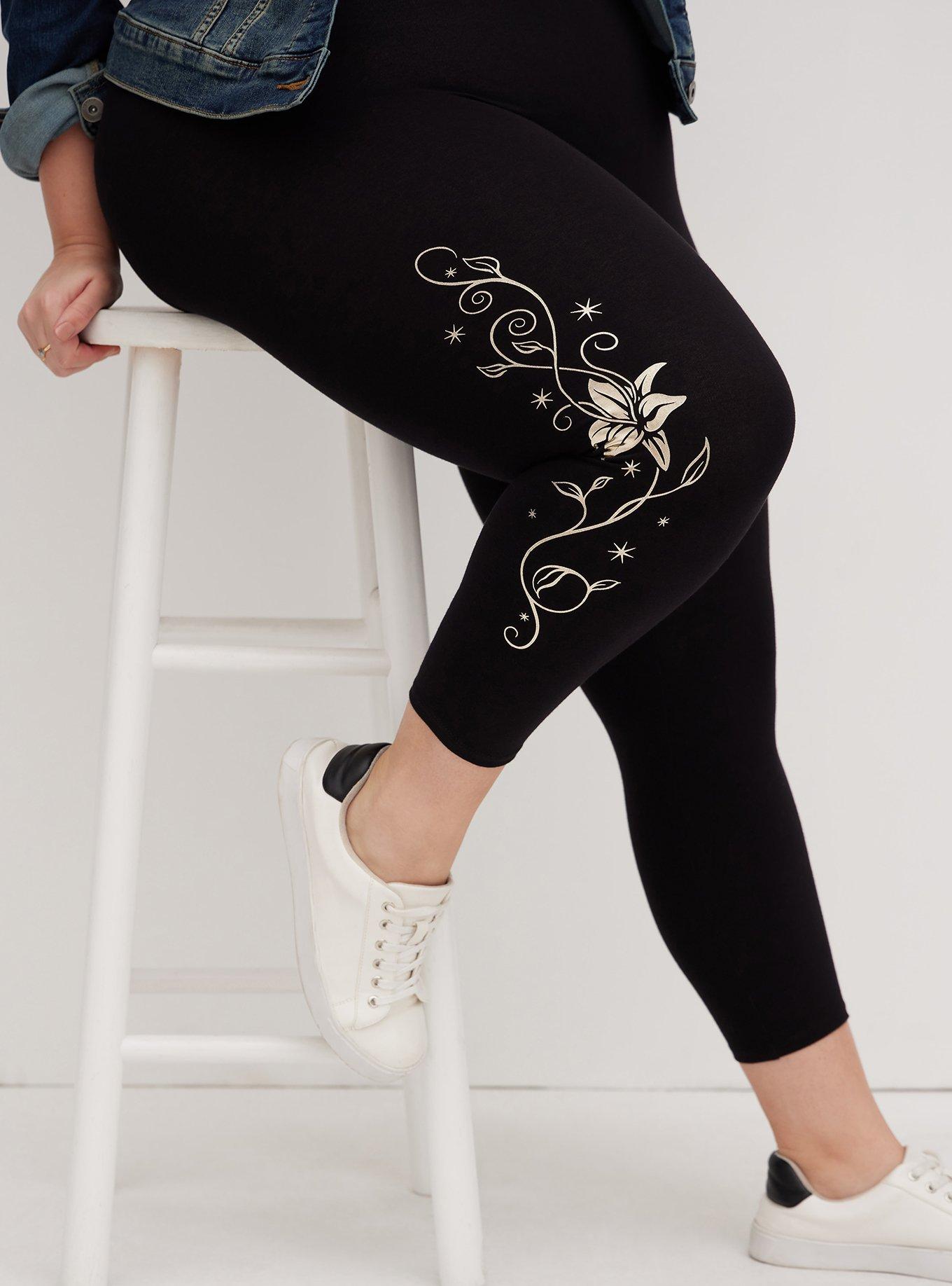 Simply Gorgeous Black 3/4 Length Cotton Cropped Leggings - Size UK (14), EU  (42) & US (10) : : Clothing, Shoes & Accessories