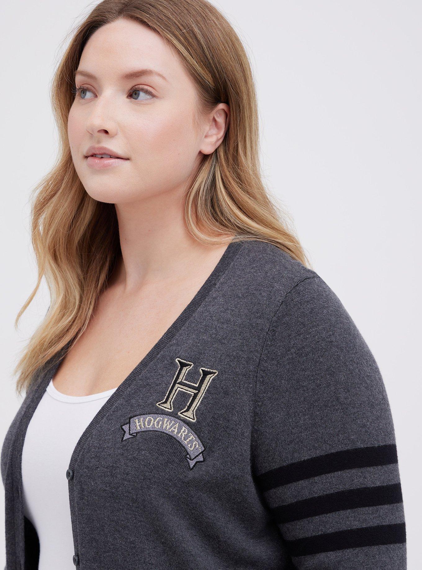 Plus Size Varsity Cardigan Sweater Harry Potter Hogwarts Crest Torrid