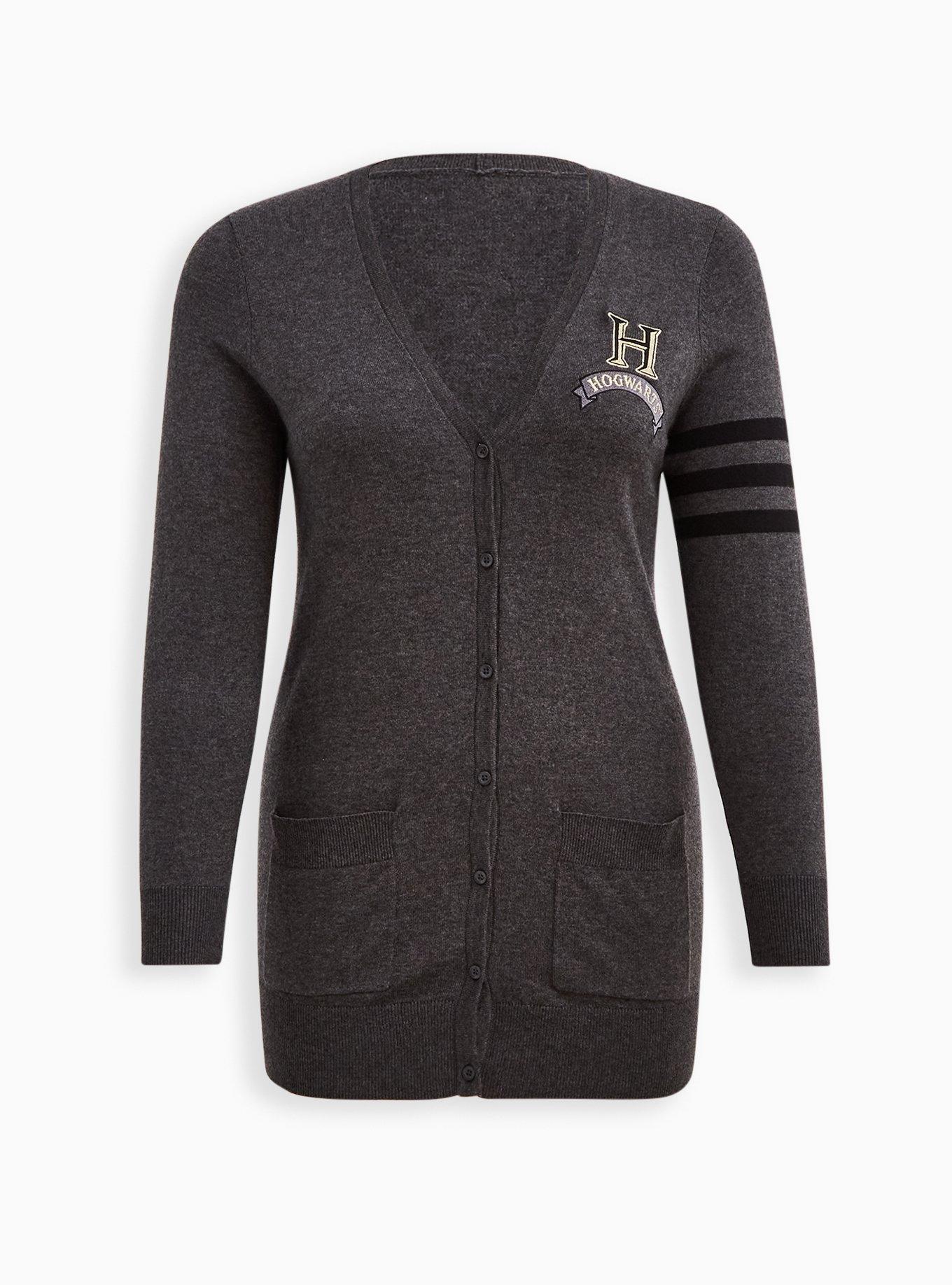 Plus Size Varsity Cardigan Sweater Harry Potter Hogwarts Crest Torrid