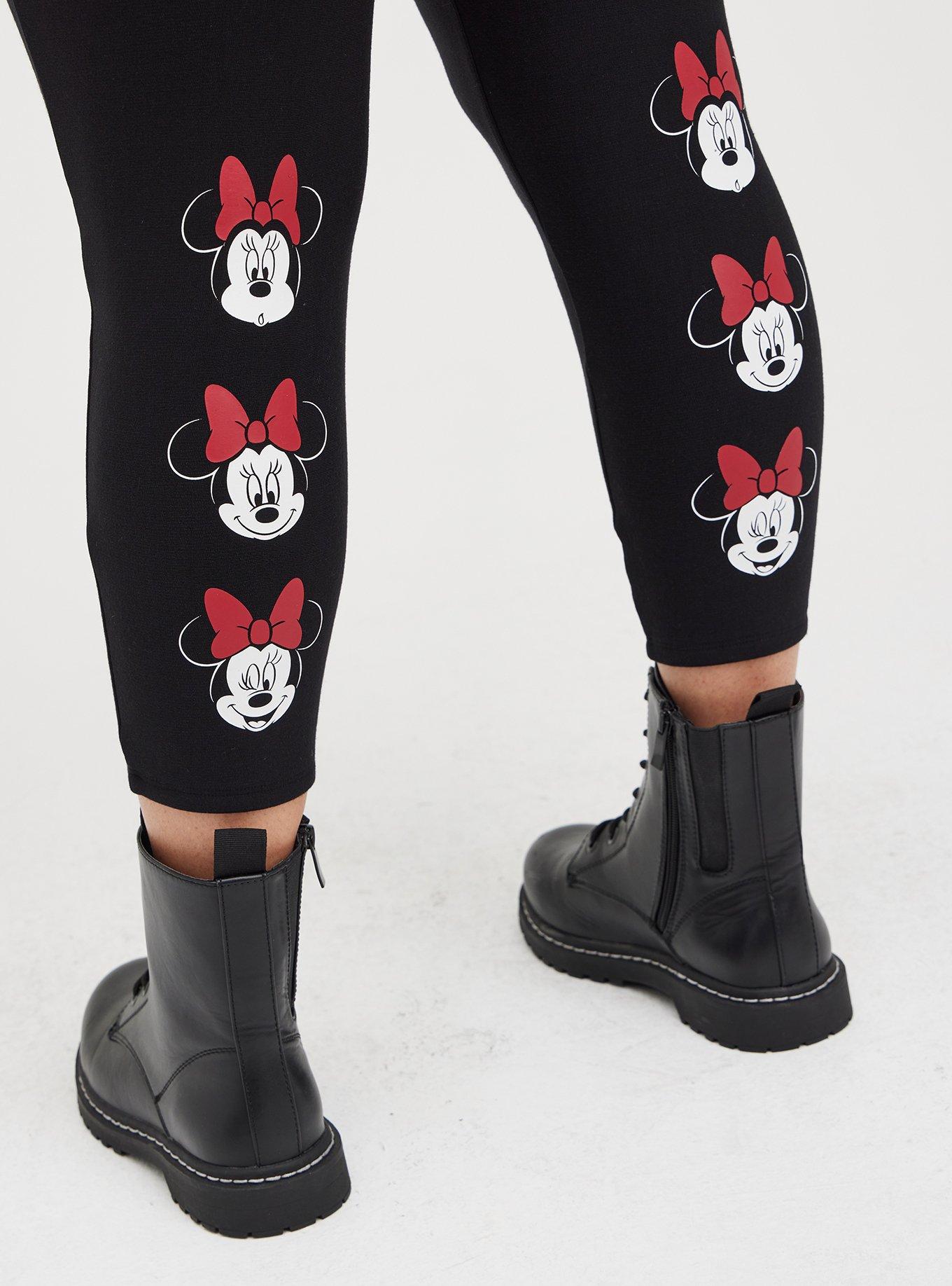 Torrid Disney Mickey Minnie Mouse Leggings Black Webs Bats Plus Size 3 3X  22/24
