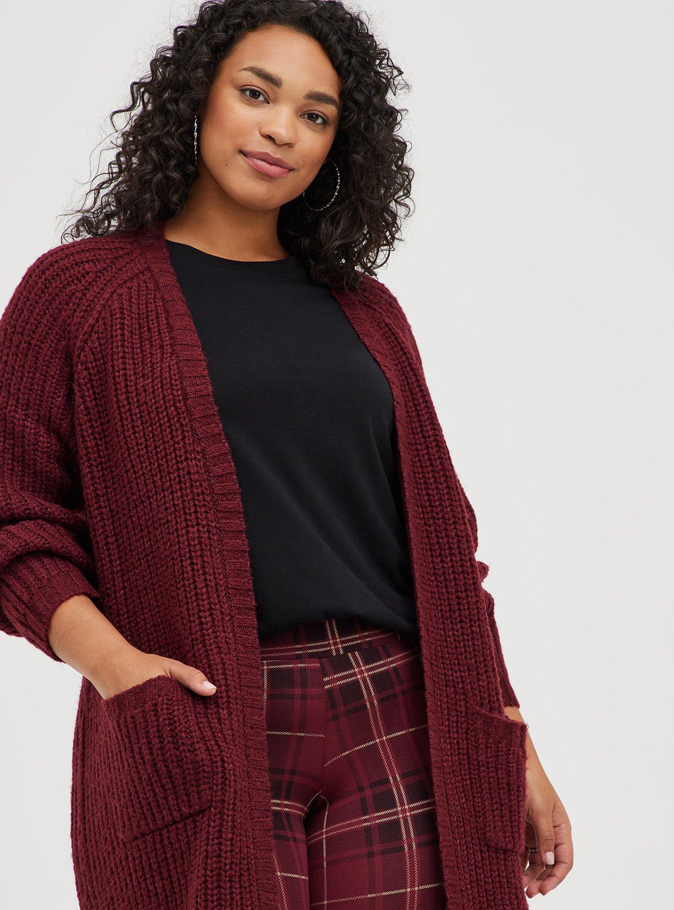 Plus Size - Chunky Duster Open Front Sweater - Torrid