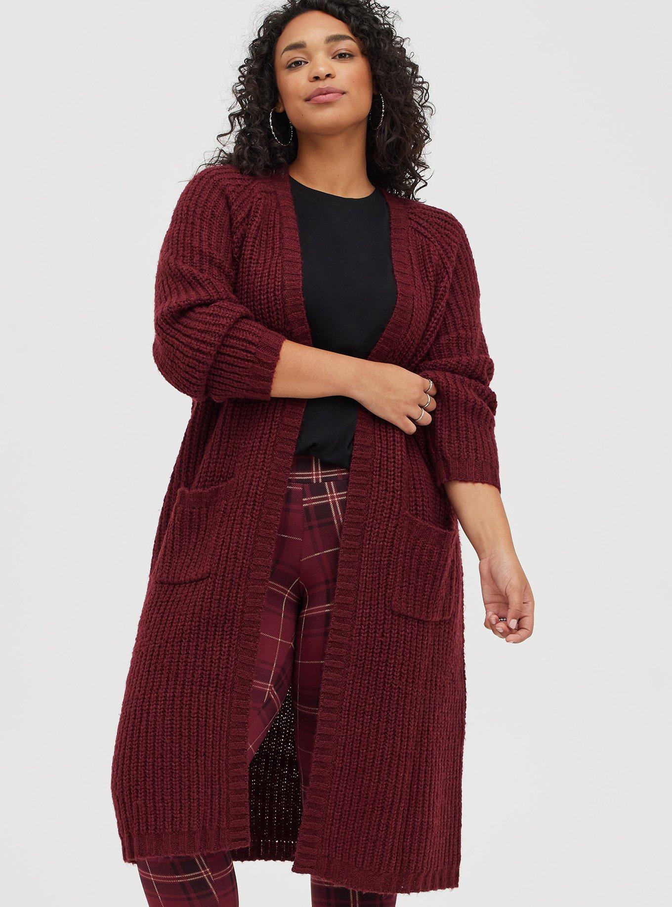 Plus Size Chunky Duster Open Front Sweater Torrid