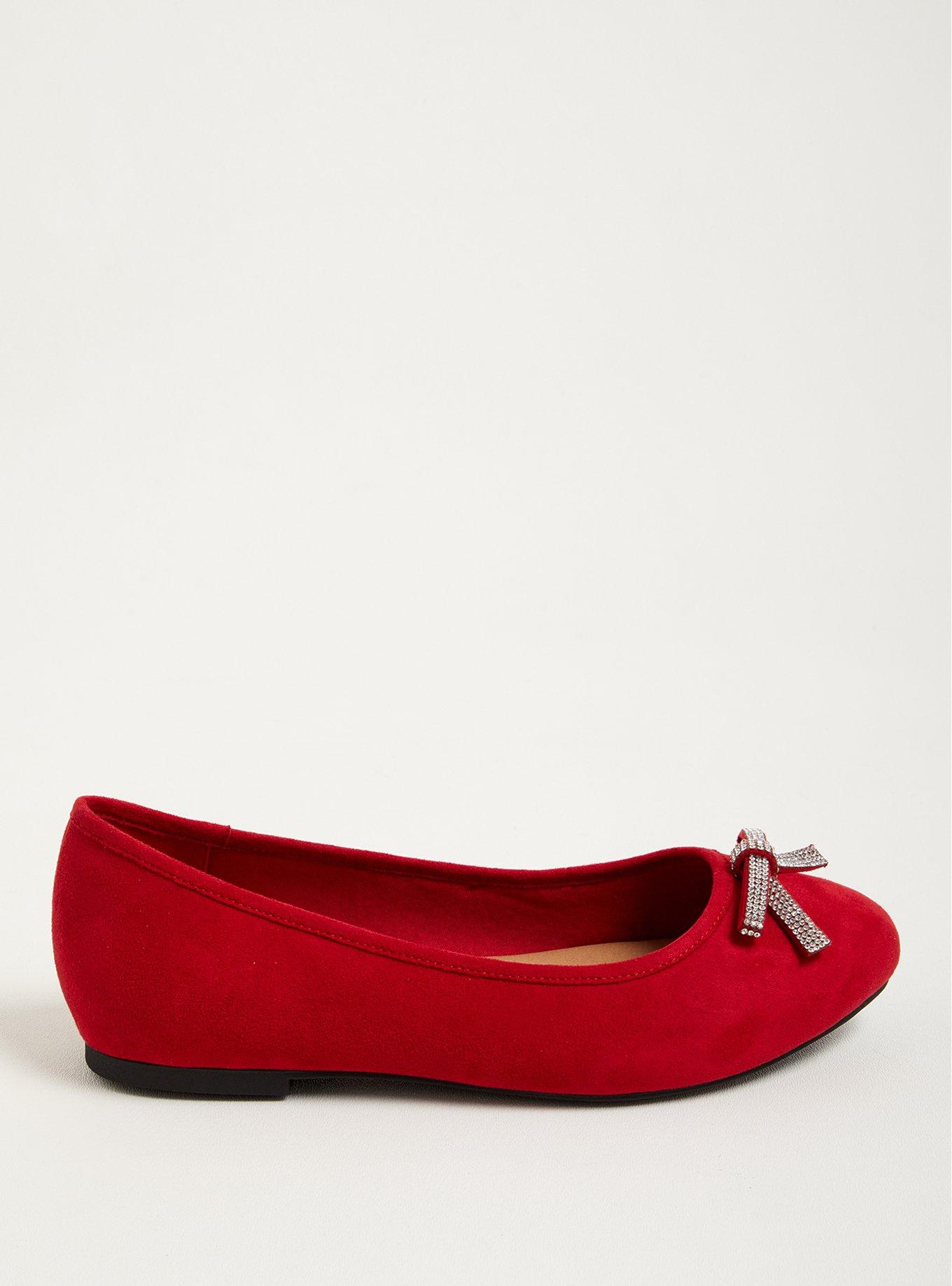Bow Ballet Flat (WW), RED, alternate