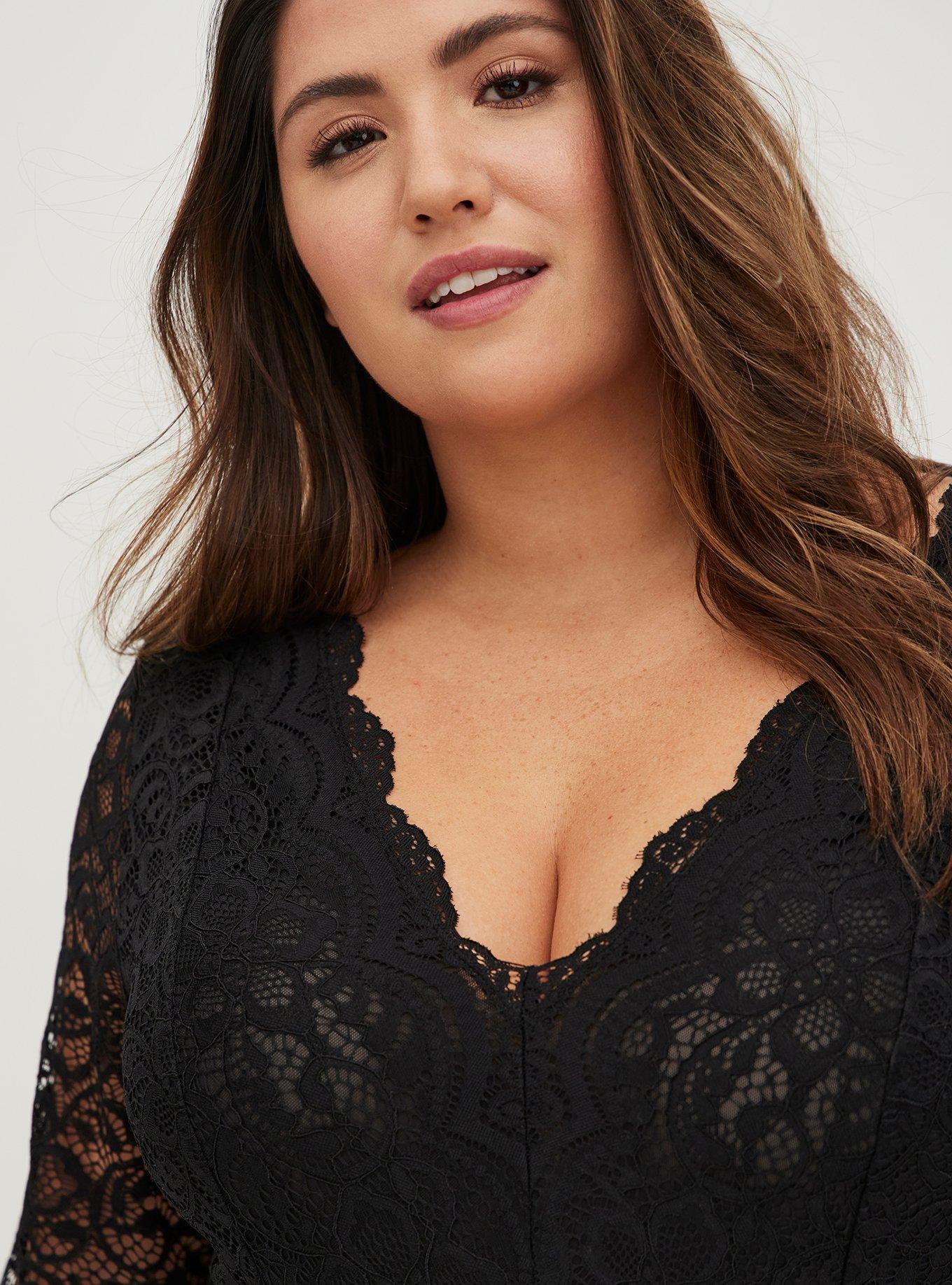 NEW Black Aster Lace Bodysuit, Lace Open Back Black Bodysuit, Black Lace  Lingerie ASTER Available in Plus Size and in White/ivory -  Canada