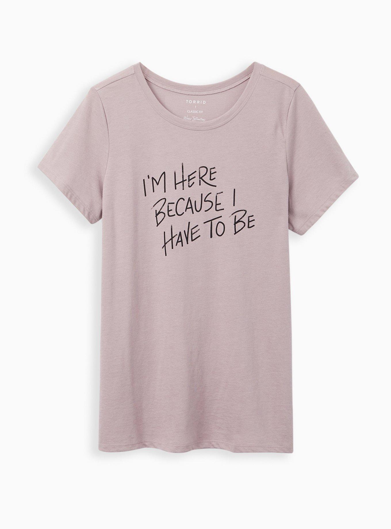 Plus Size - Everyday Tee - Signature Jersey Here Because Purple - Torrid