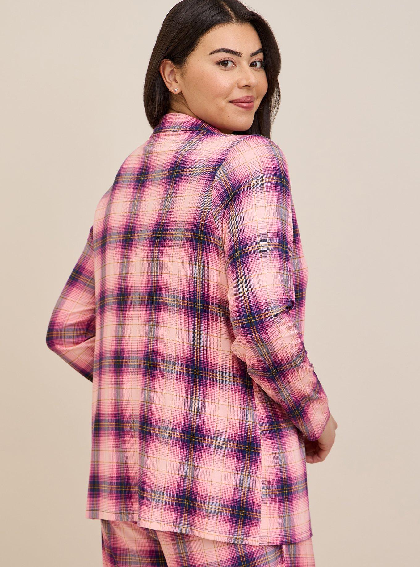 Plus Size Super Soft Button Through Long Sleeve Sleep Shirt Torrid