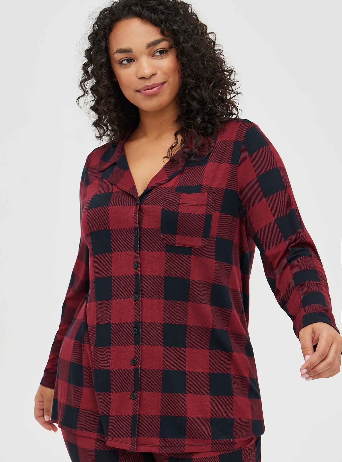 Plus Size - Super Button Long Sleeve Sleep Shirt - Torrid