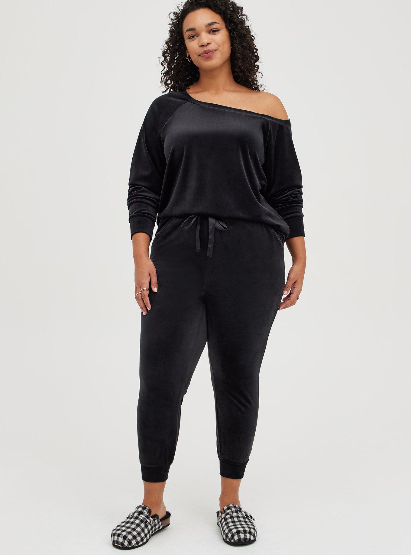 Plus Size - Crushed Velour Bootcut Lounge Pant - Torrid