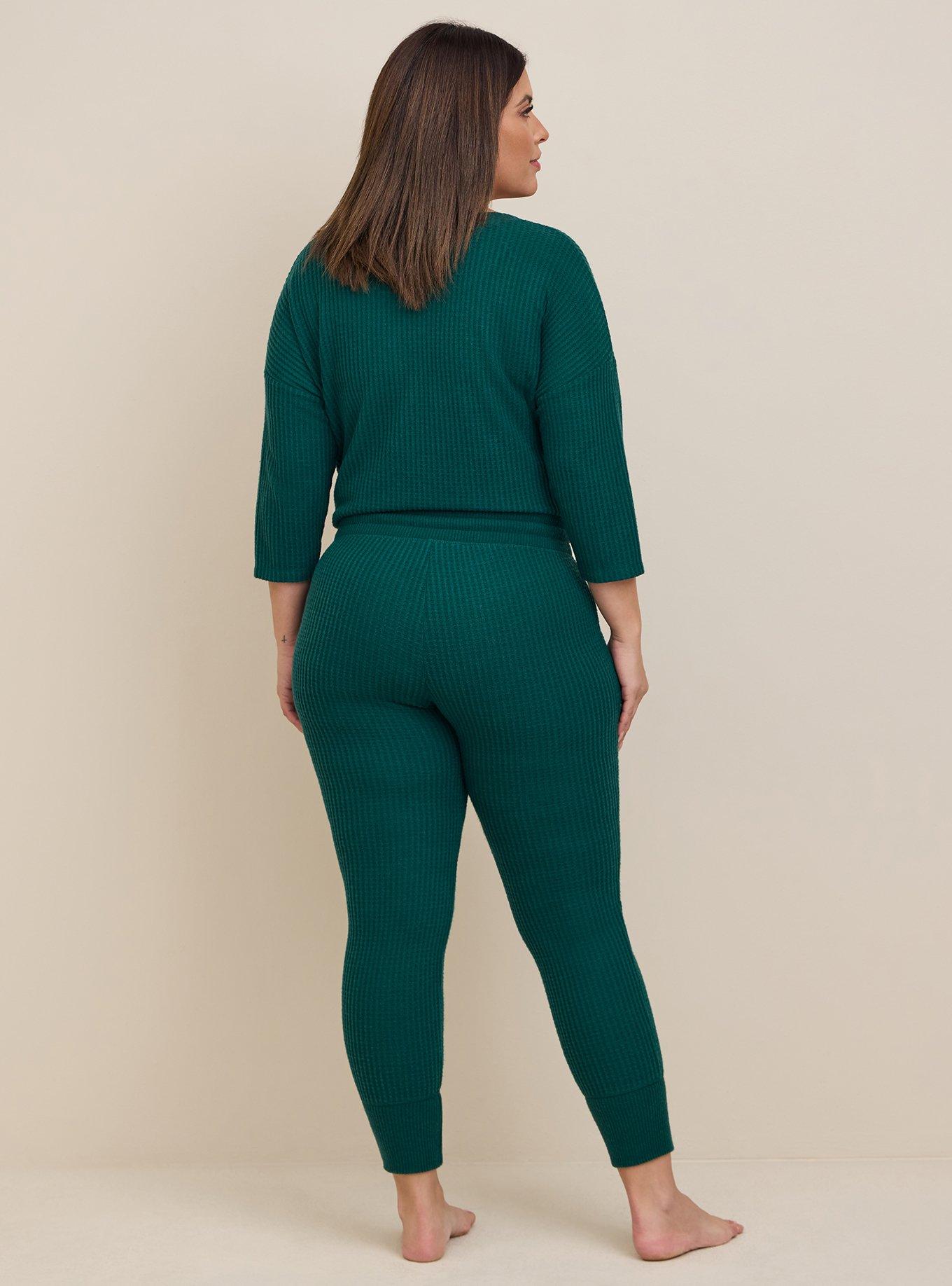 Plus Size - Super Soft Plush Waffle Full Length Lounge Legging