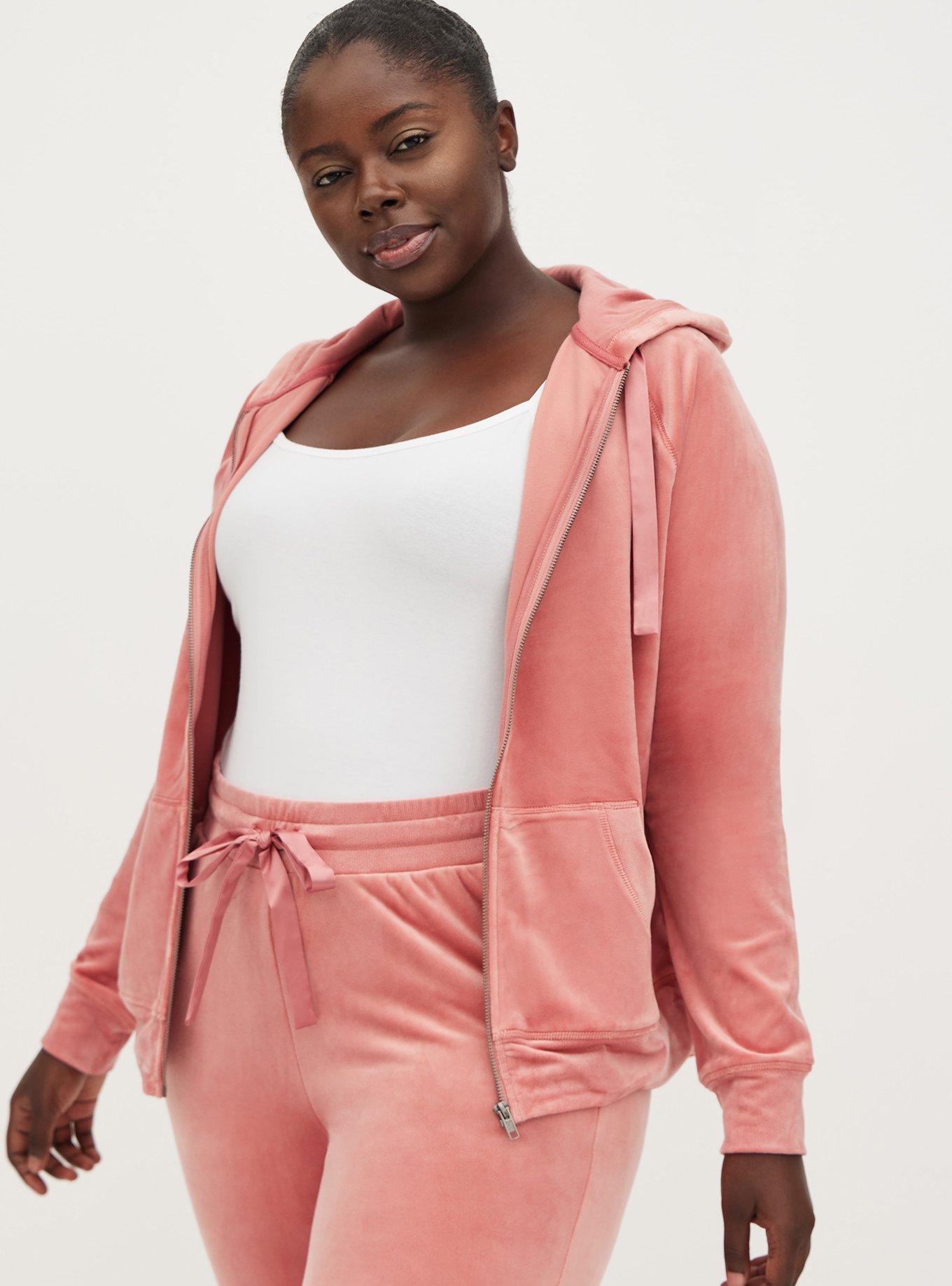 Plus size velour hoodie sale