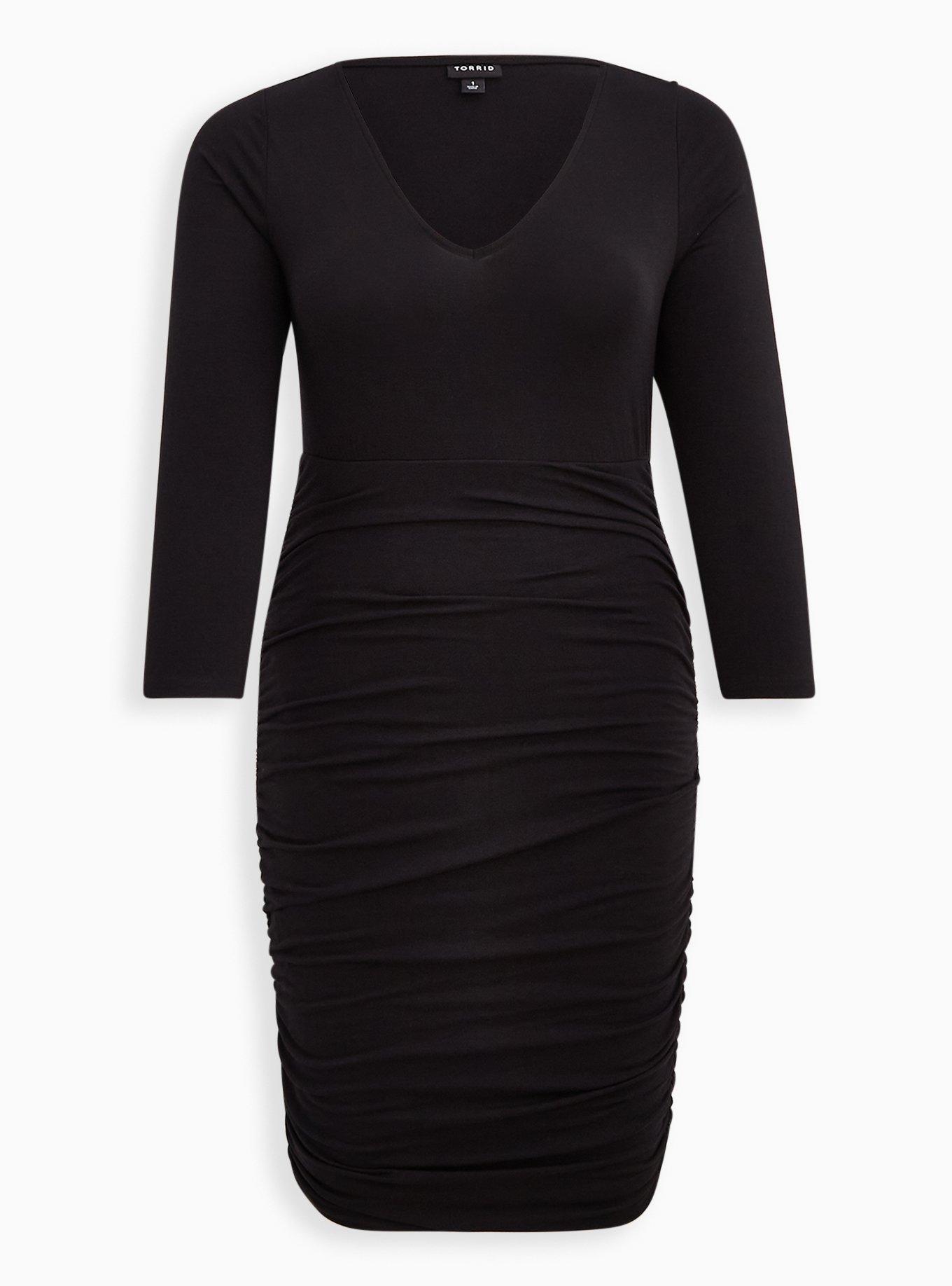 Bodycon Dresses, Midi, Black, White, Plus Size