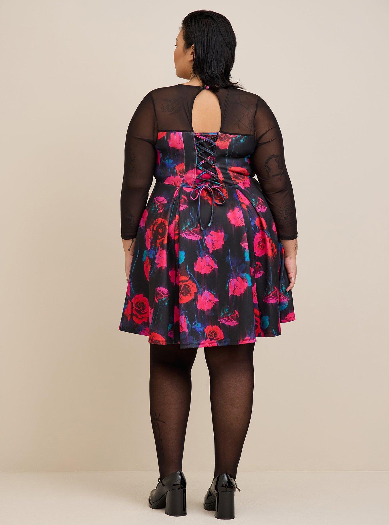 Mini Scuba Illusion Neck Dress