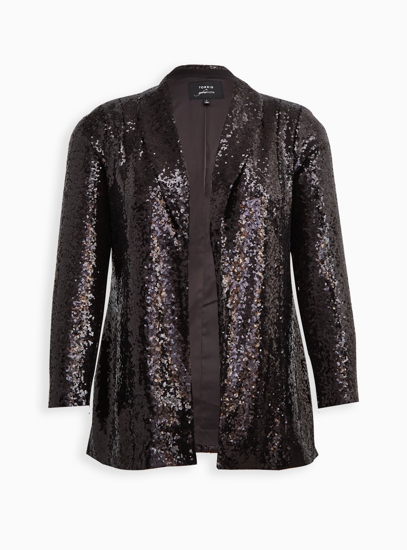 Sylvia Mollie Longline Blazer - Sequin Black, , hi-res