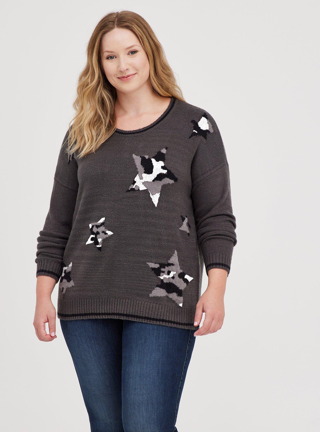 Plus Size - Charcoal Sweater Tights - Torrid