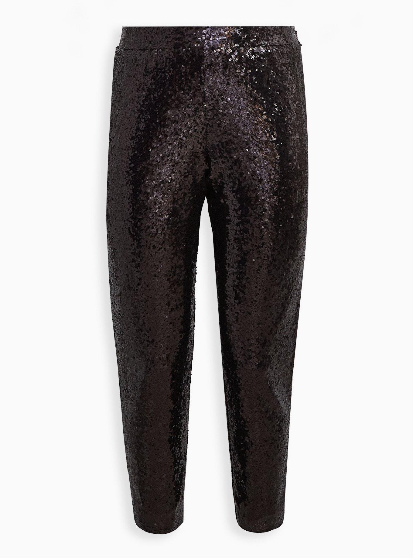 Curvy and Missy Black Sequin Pants