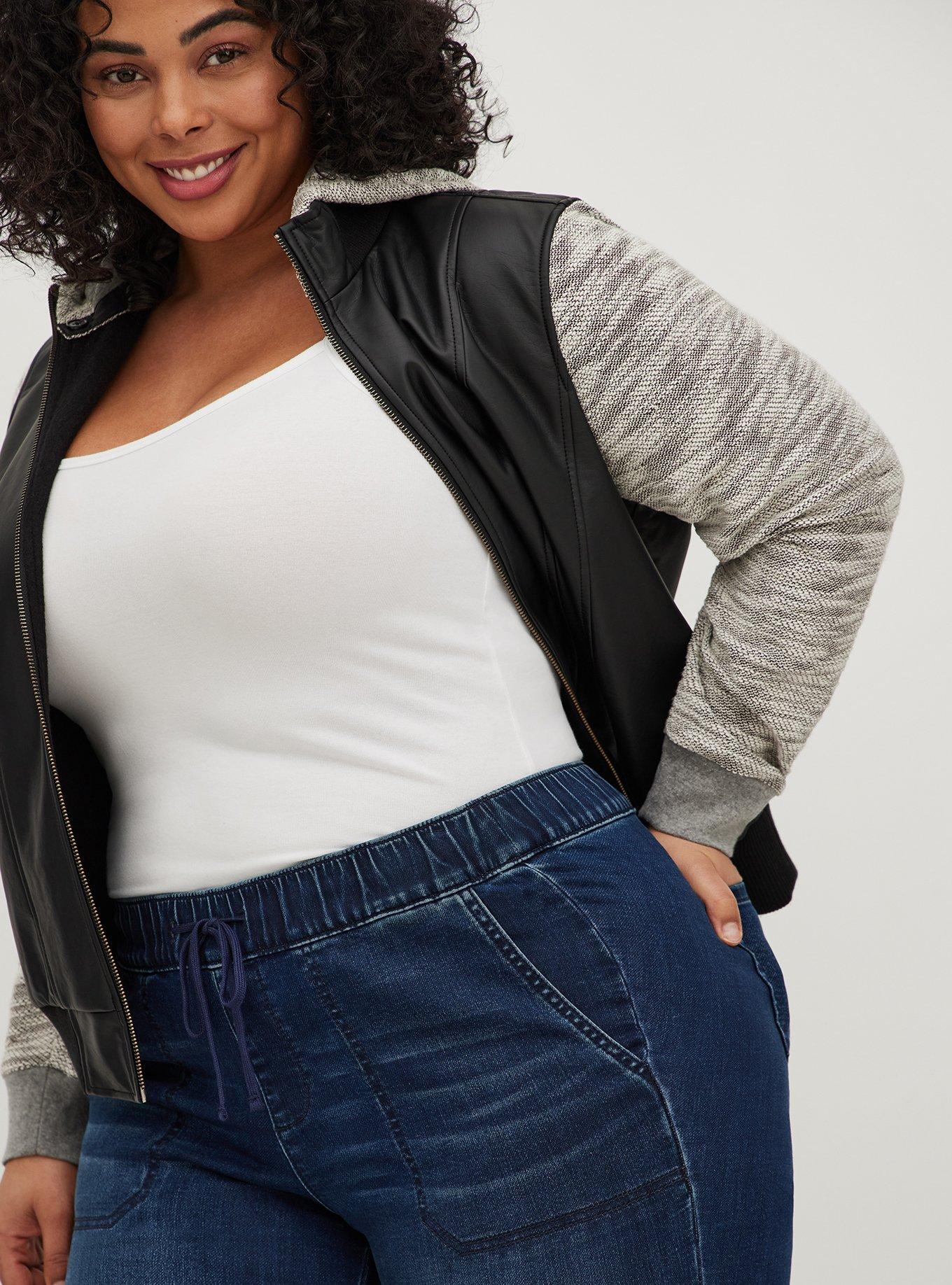 Jogger Knit Denim High-Rise Jean, HYDROSPHERE, alternate