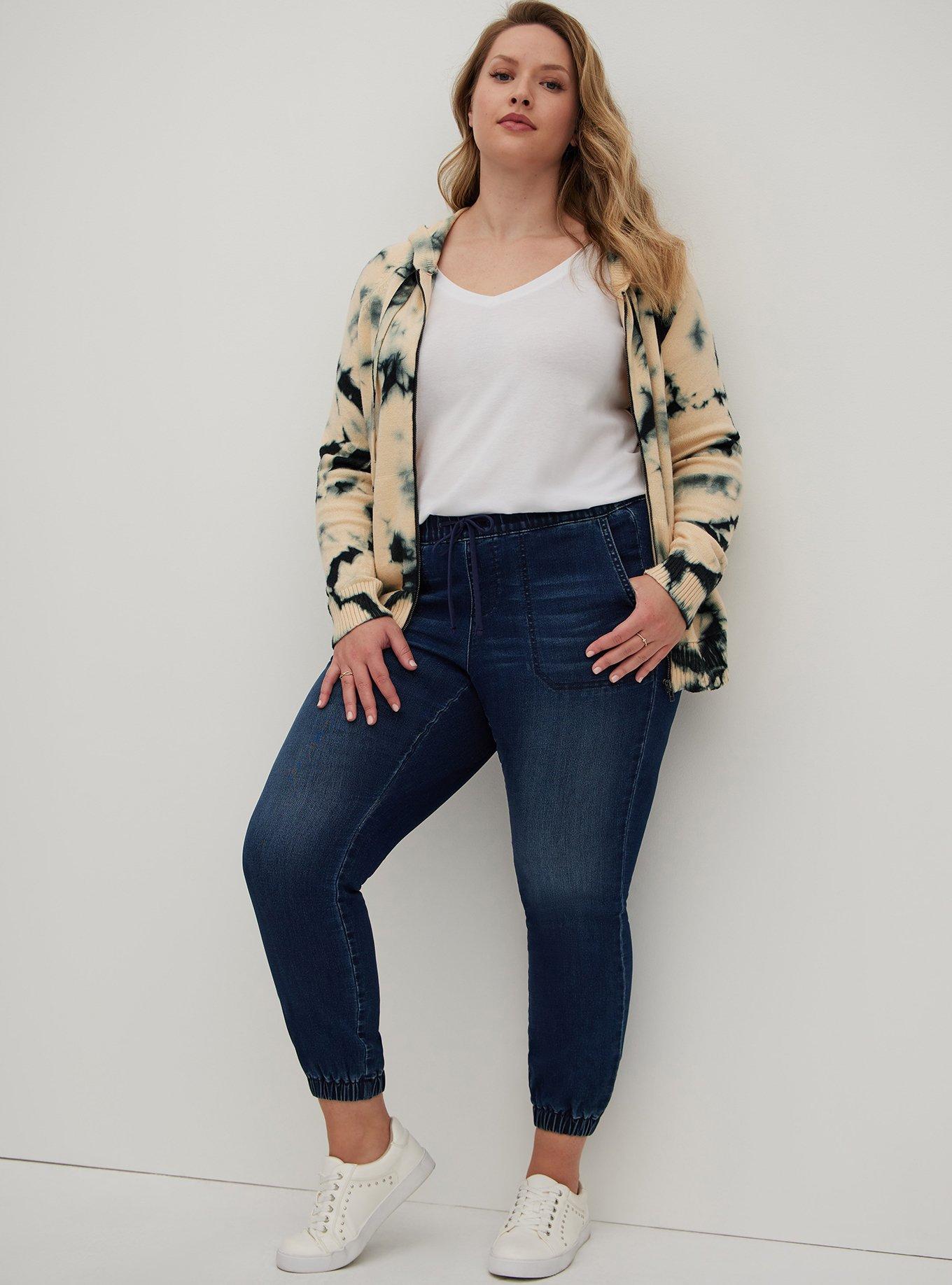 Jogger Knit Denim High-Rise Jean, HYDROSPHERE, alternate