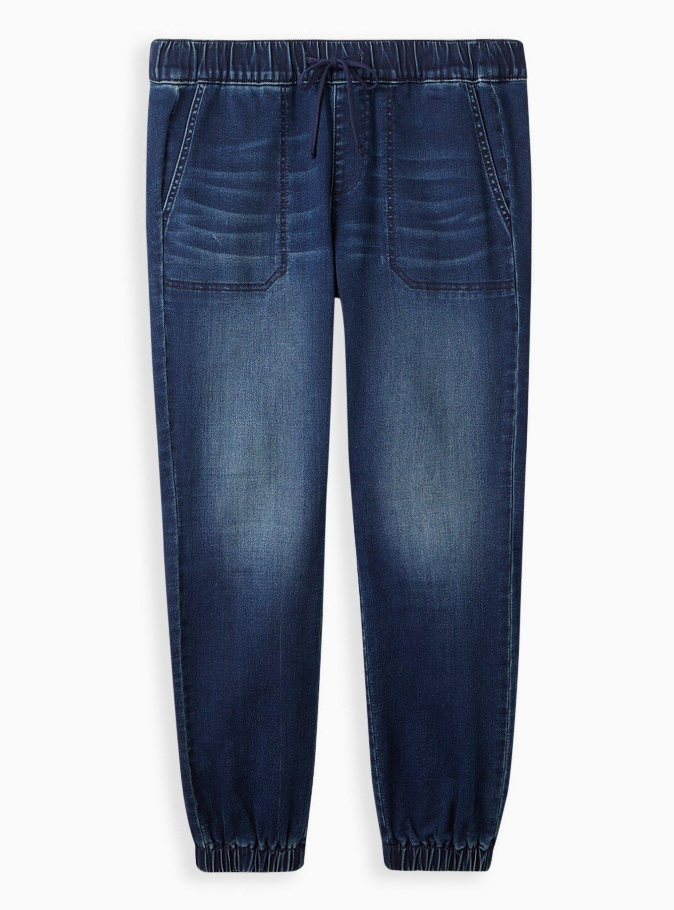 Jogger Knit Denim High-Rise Jean, HYDROSPHERE, hi-res