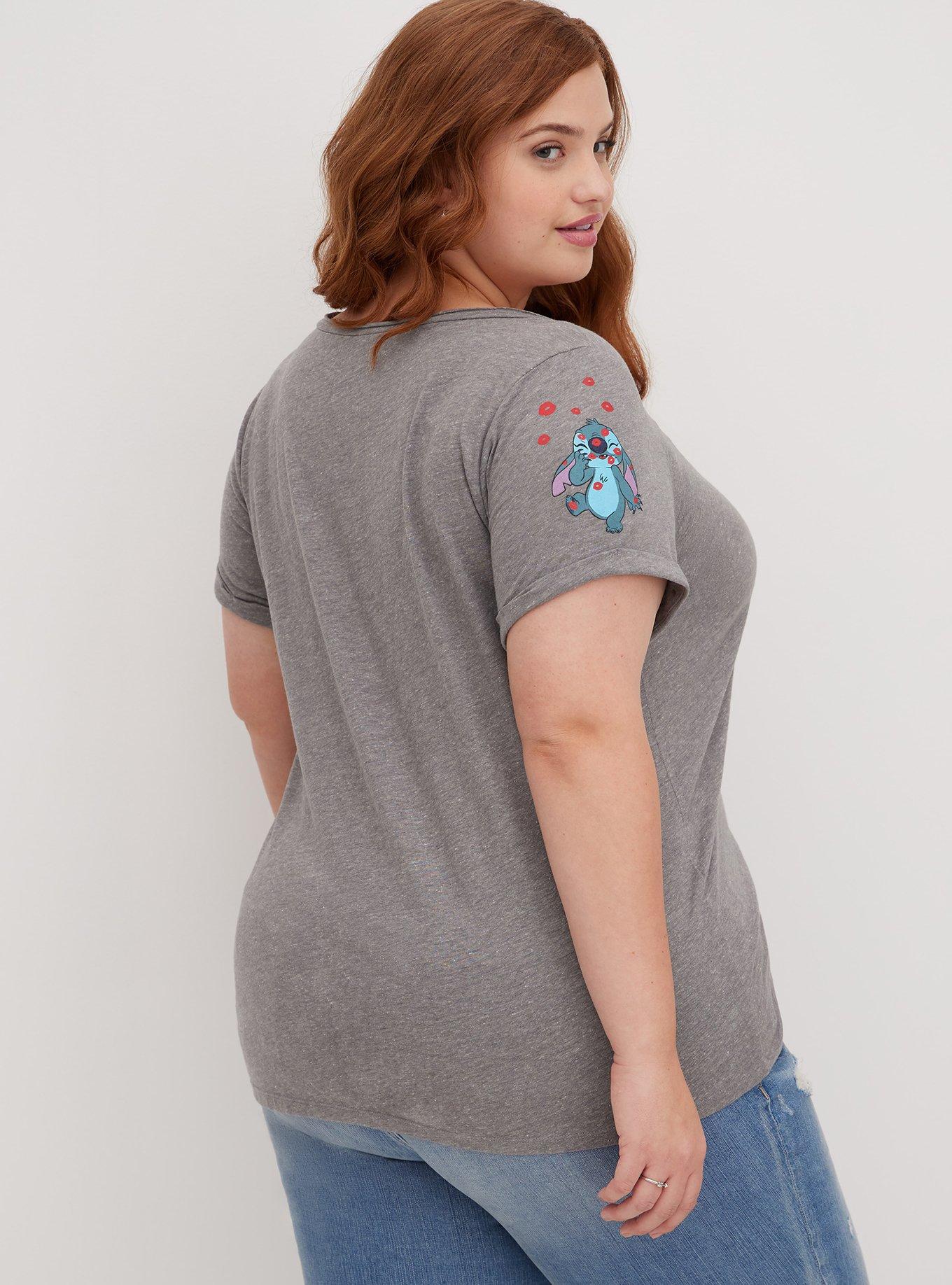 Pocket Top - Disney Lilo & Stitch Kiss, LIGHT HEATHER GREY, alternate