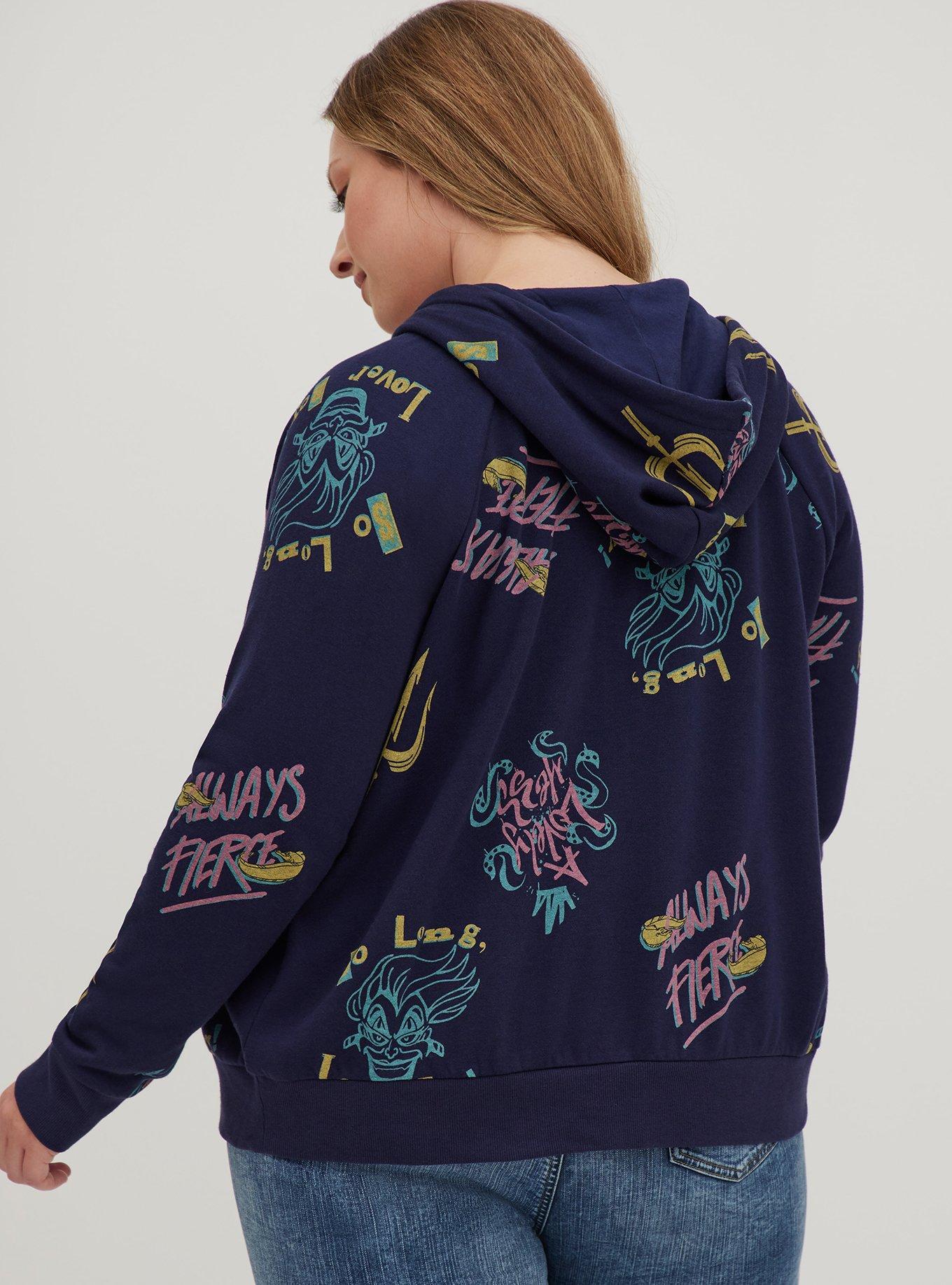 Zip-Up Hoodie - Fleece Villain Ursula, MULTI, alternate