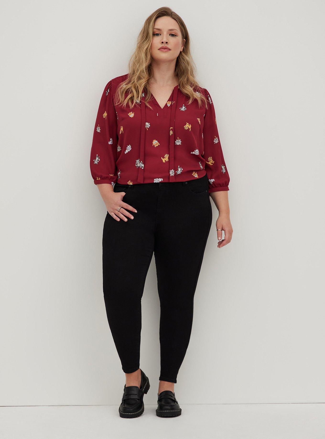 Disney Cats Peasant Blouse - Red, MULTI, alternate