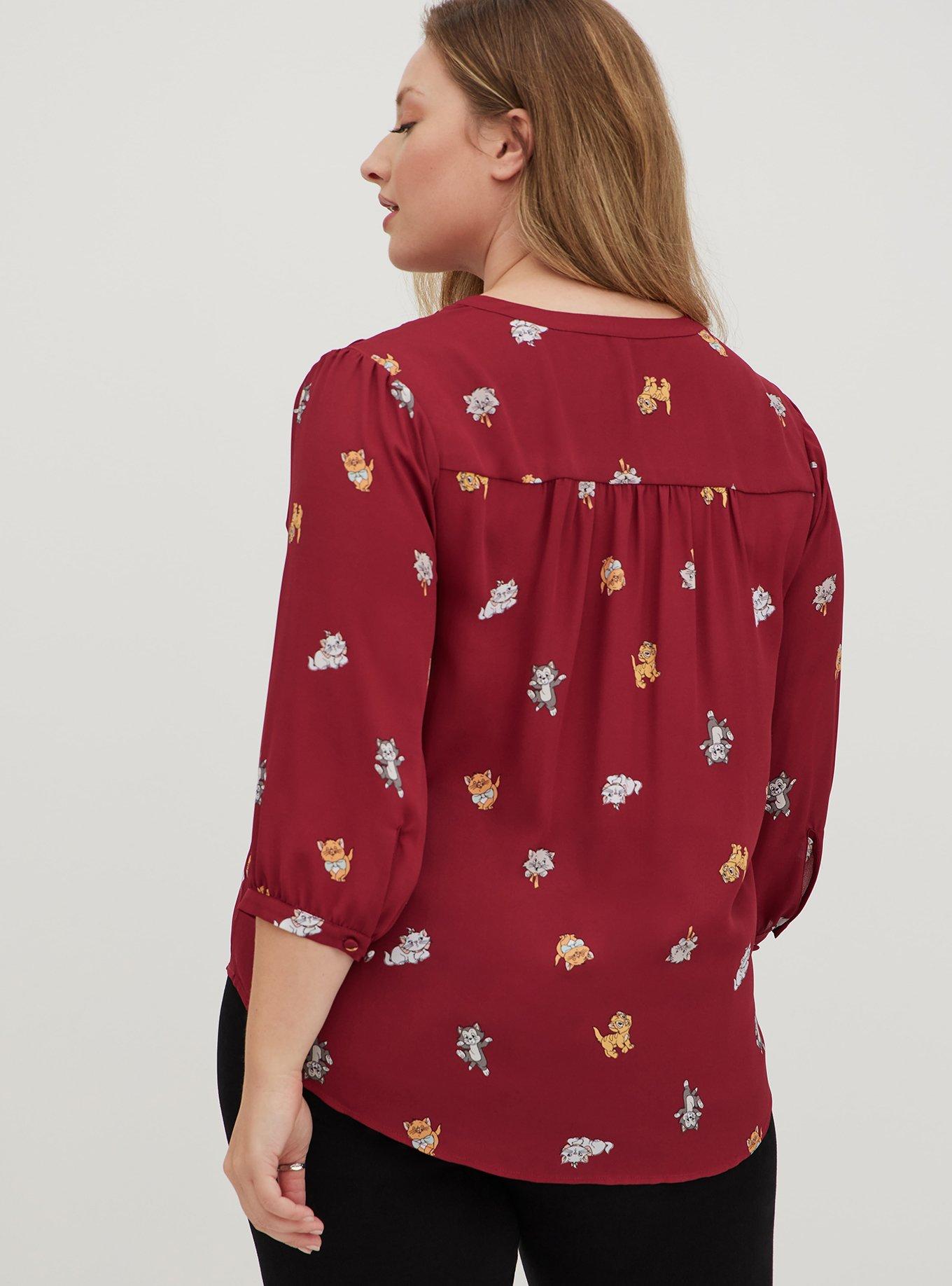 Disney Cats Peasant Blouse - Red, MULTI, alternate